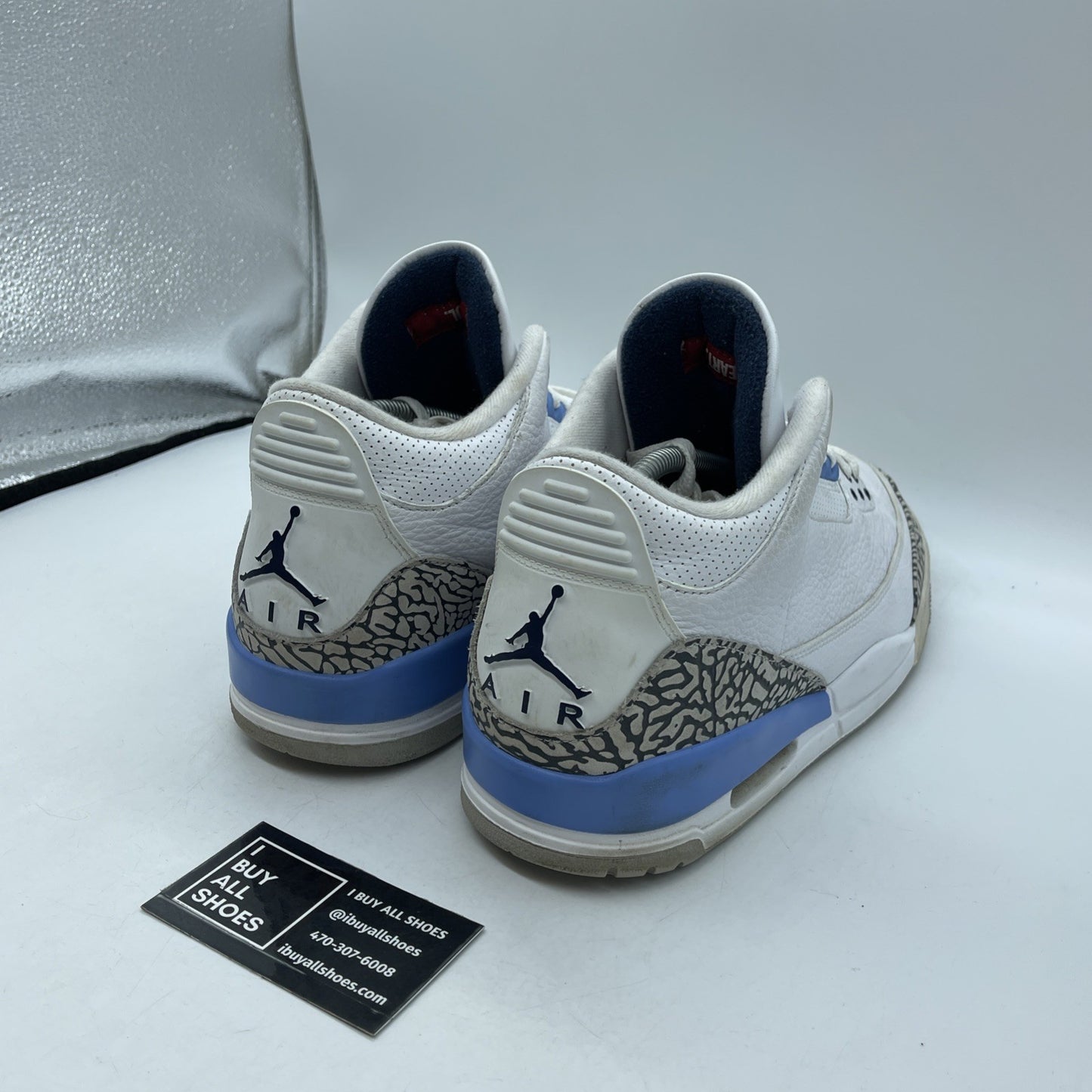 Size 11.5 - Jordan 3 Retro Mid UNC Blue Grey White Leather Suede (CT8532-104)