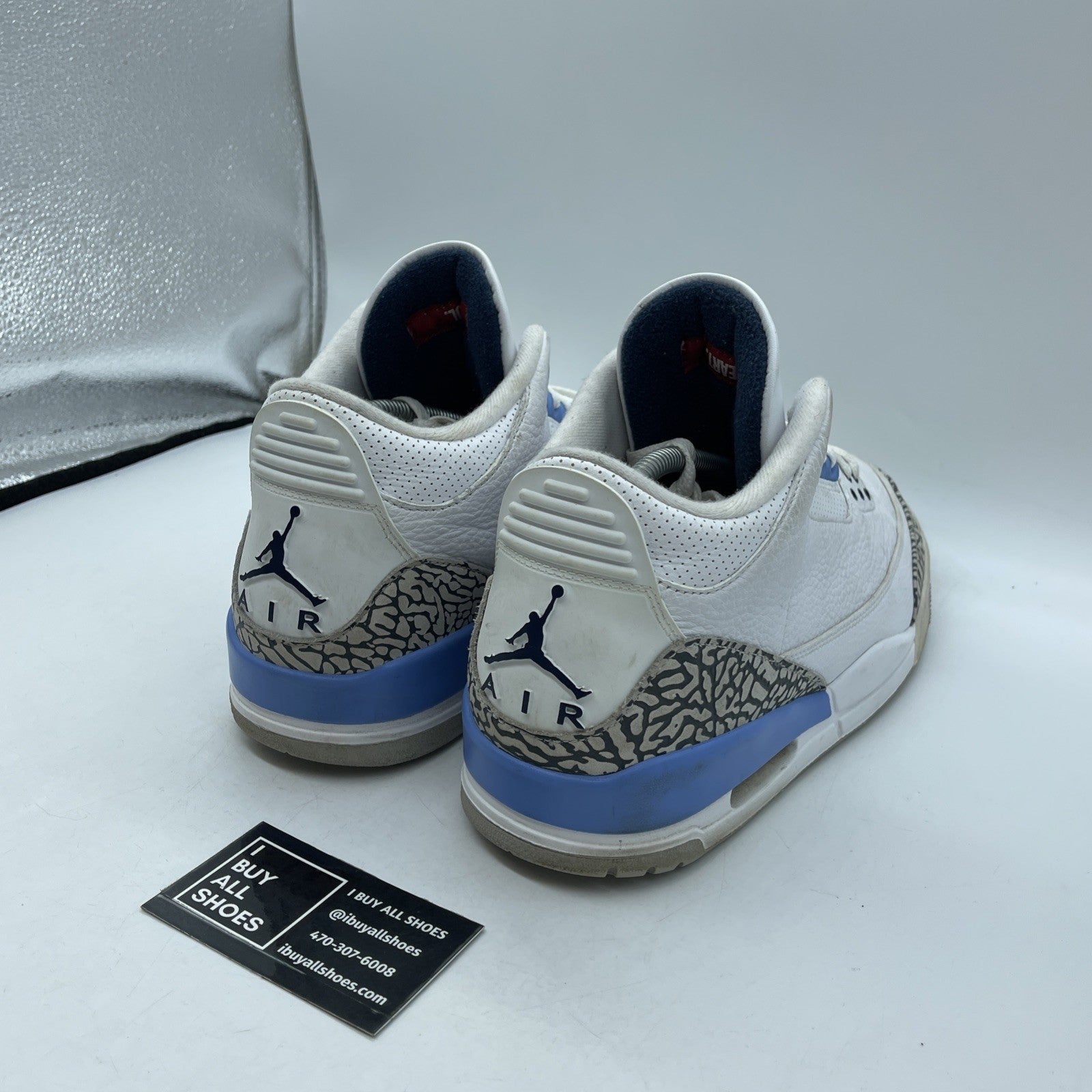Size 11.5 - Jordan 3 Retro Mid UNC Blue Grey White Leather Suede (CT8532-104)