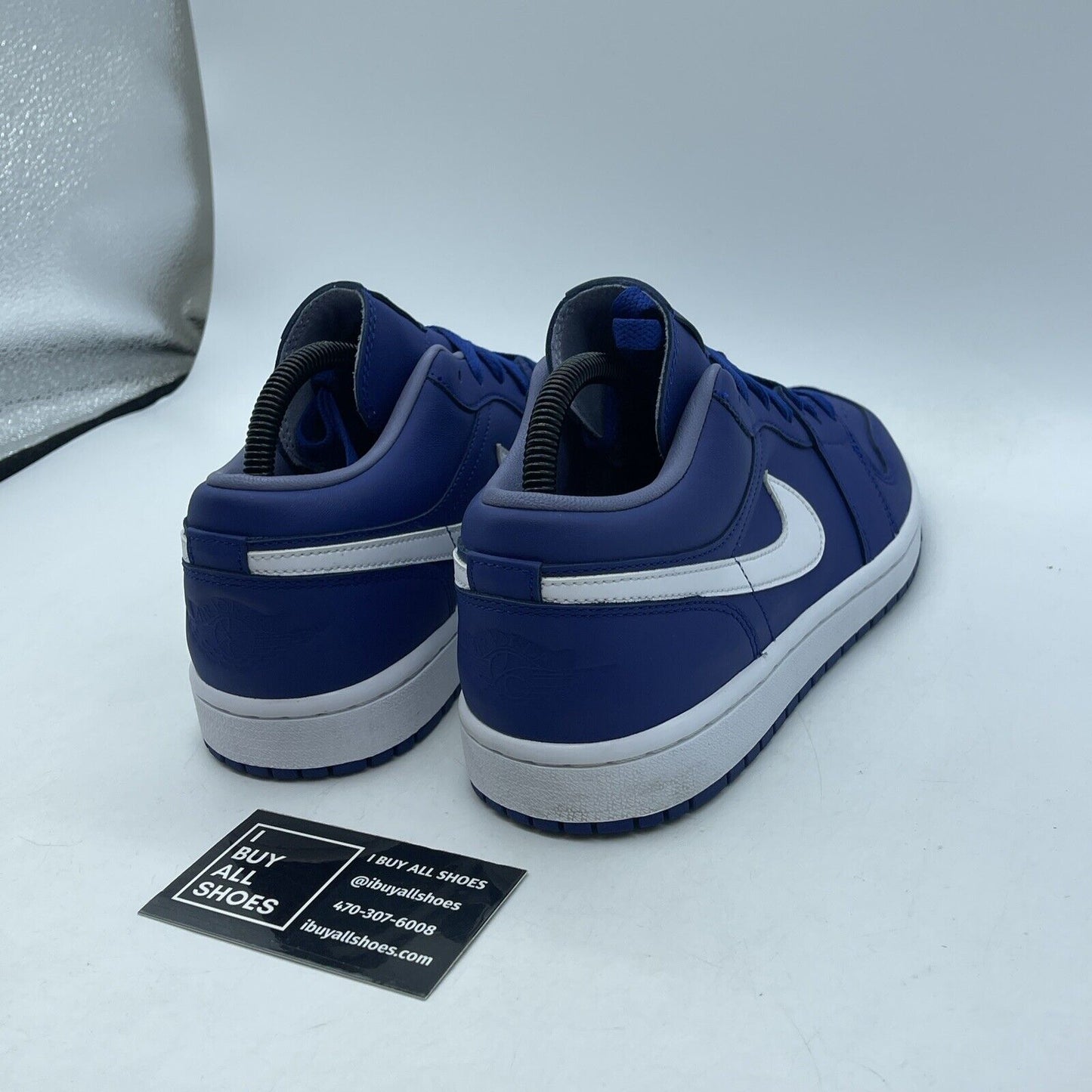 Size 9W - Air Jordan 1 SE Low Deep Royal Blue White Leather (DA8008-401)