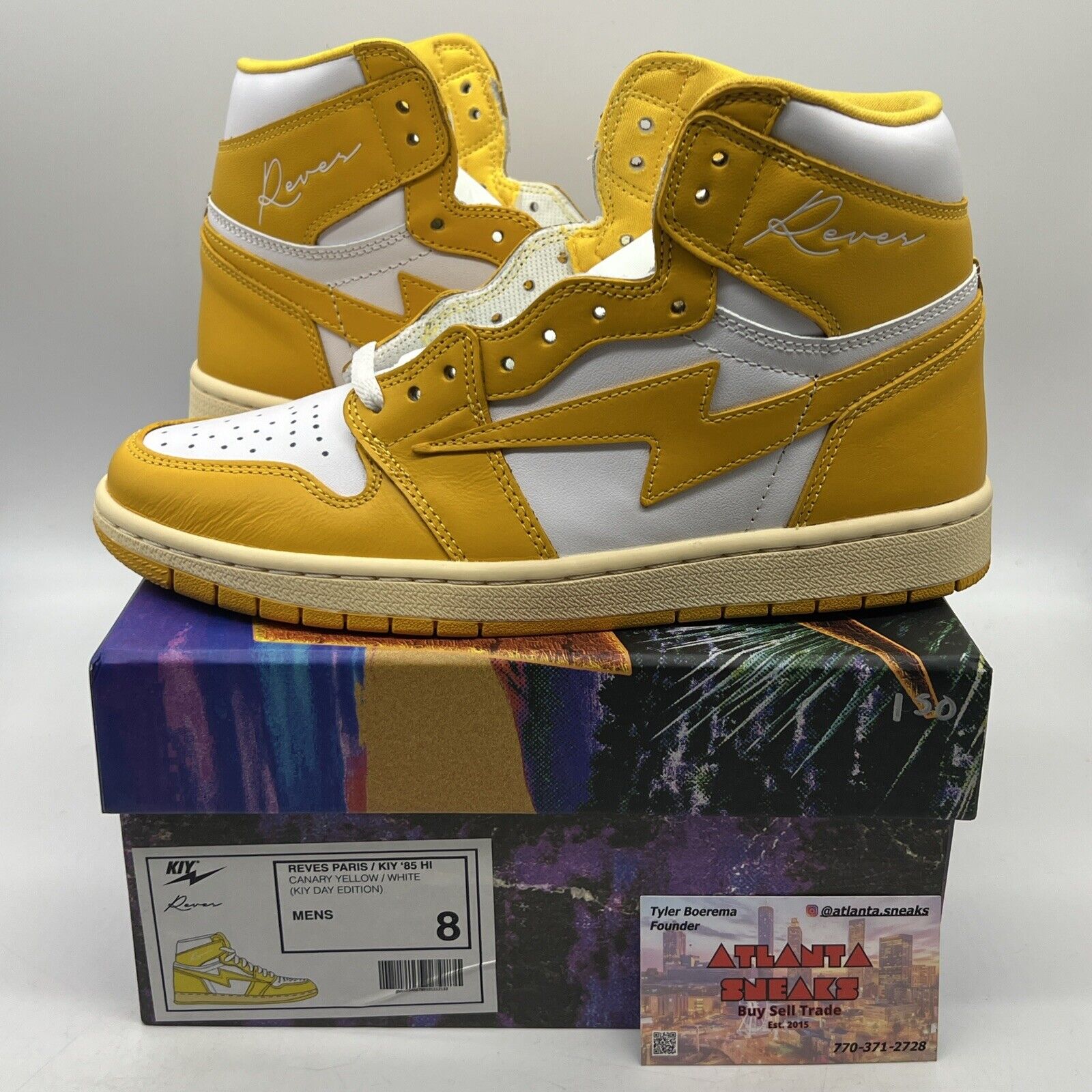 KIY REVES PARIS / '85 HI KIY DAY EDITION CANARY YELLOW OFF WHITE 1 POLLEN Size 8