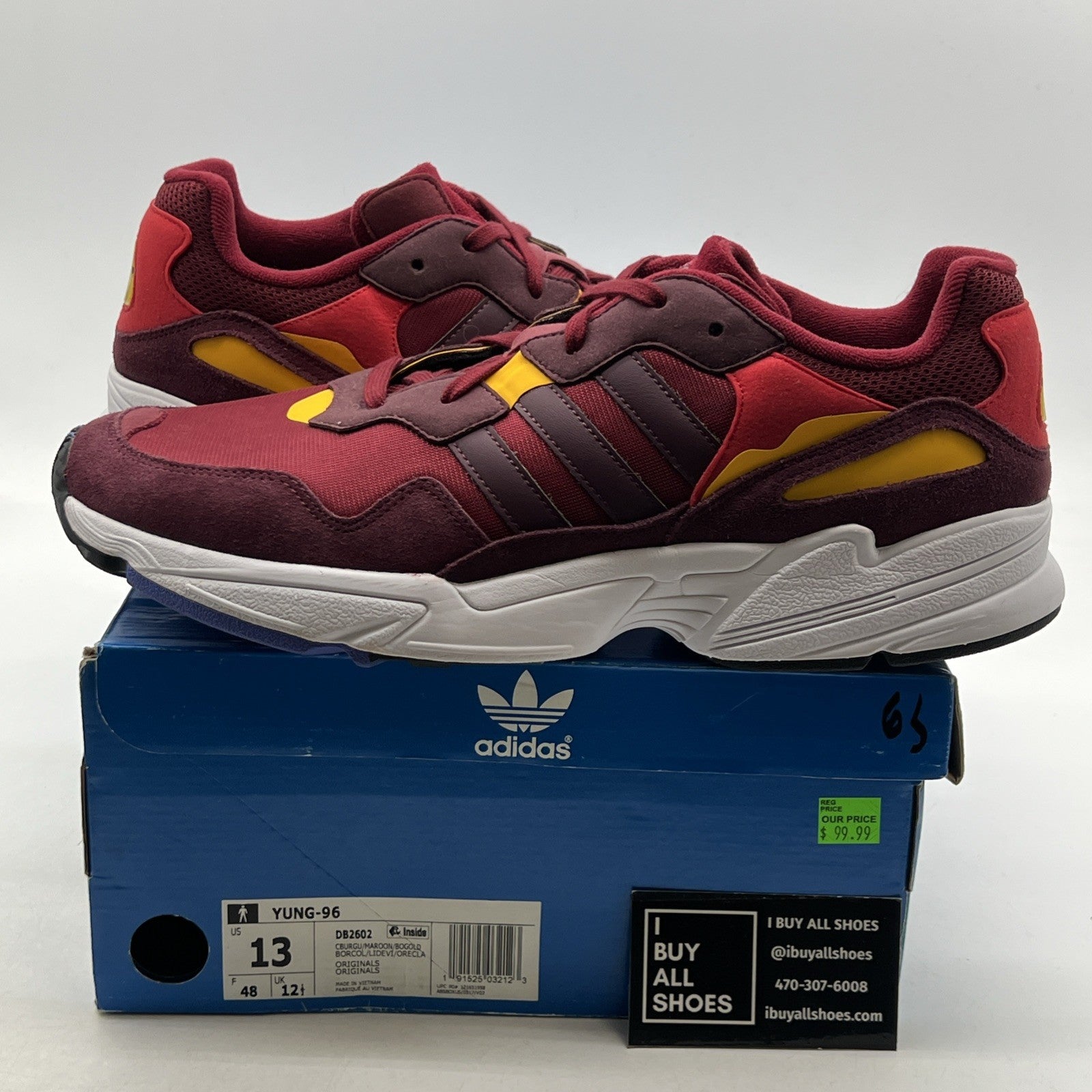 Size 13 - Adidas Yung-96 Collegiate Burgundy (DB2602)