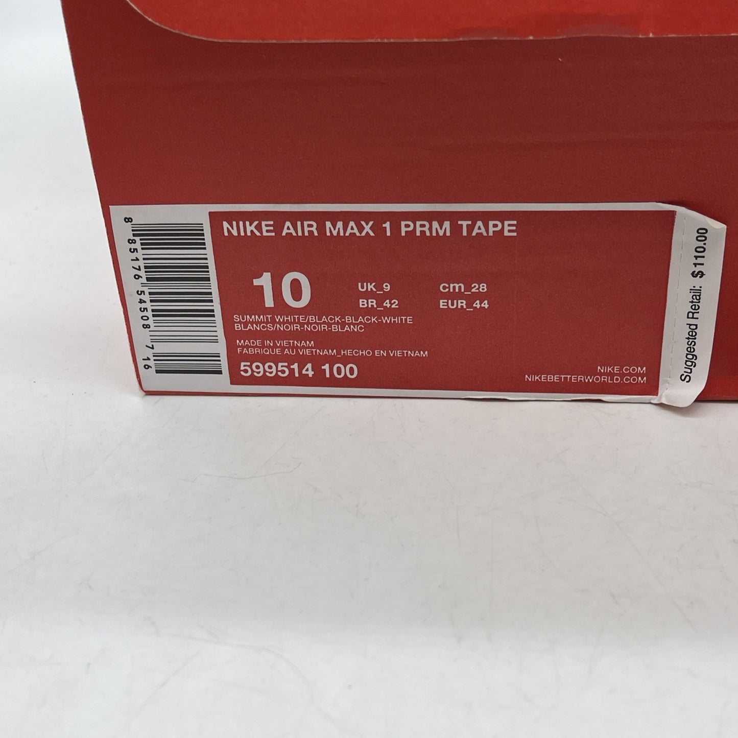Size 10 - Nike Air Max 1 Night Run Black Grey Suede Leather (599514-100)