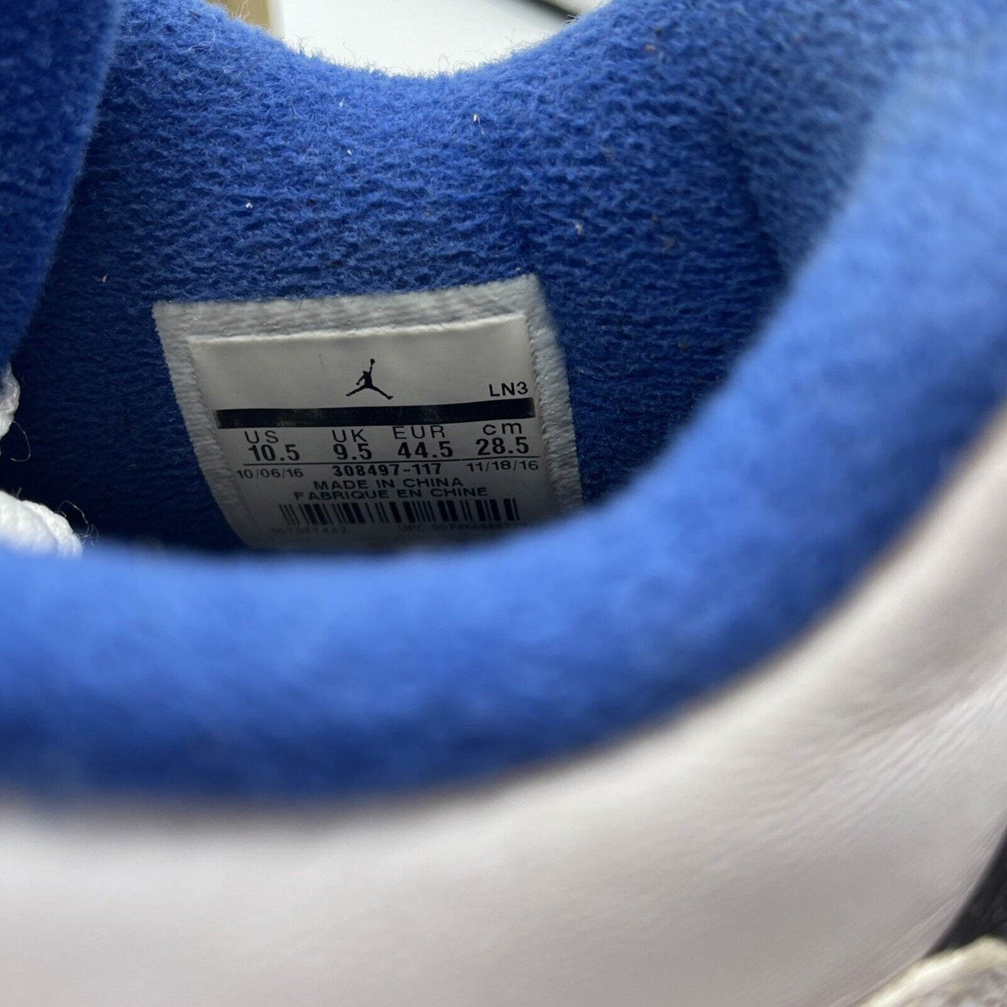 Size 10.5 - Jordan 4 Retro Mid Motorsports Blue Black White Leather (308497-117)