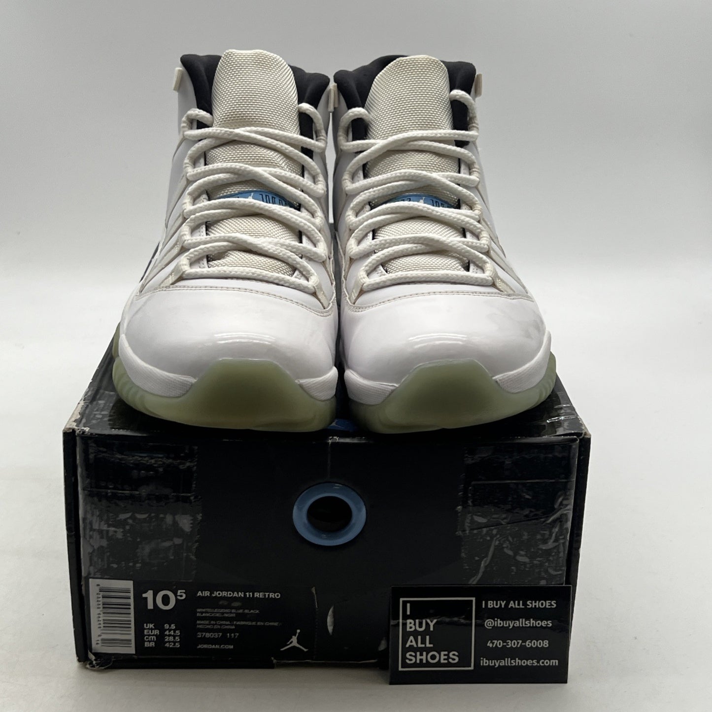 Size 10.5 - Air Jordan 11 Retro High Legend Blue (378037-117)