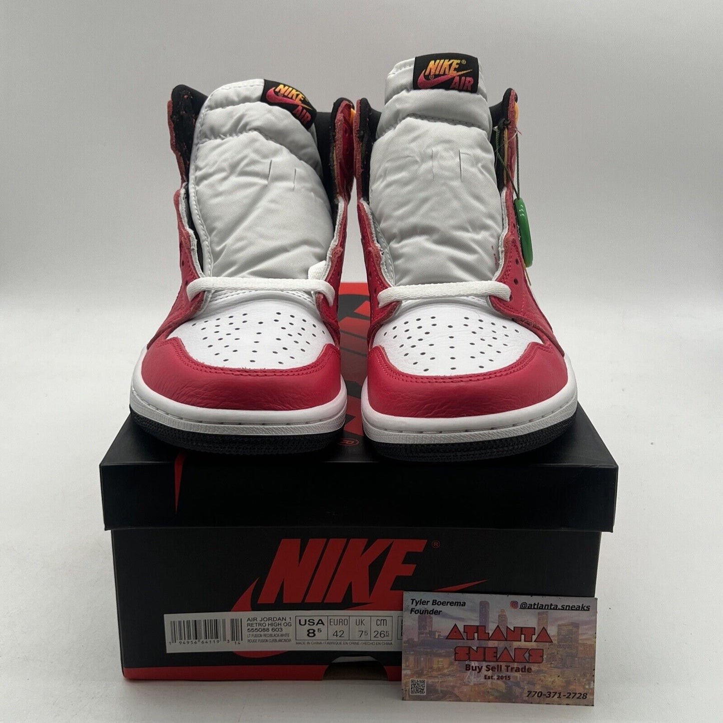 Size 8.5 - Air Jordan 1 Retro High OG Light Fusion Red 2021 (555088-603)