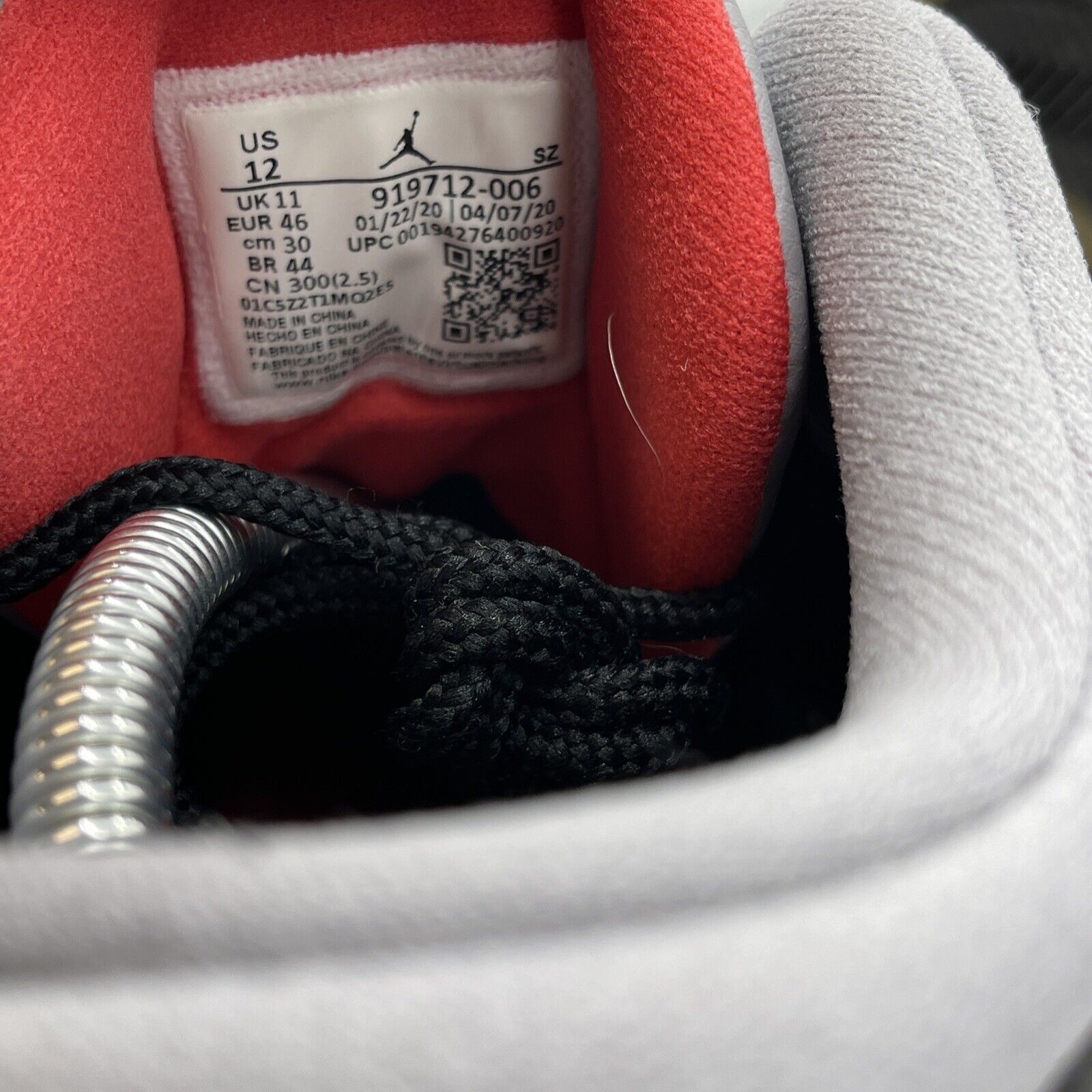 Size 12 - Air Jordan 11 Retro IE Low Black Cement Black Grey White (919712-006)