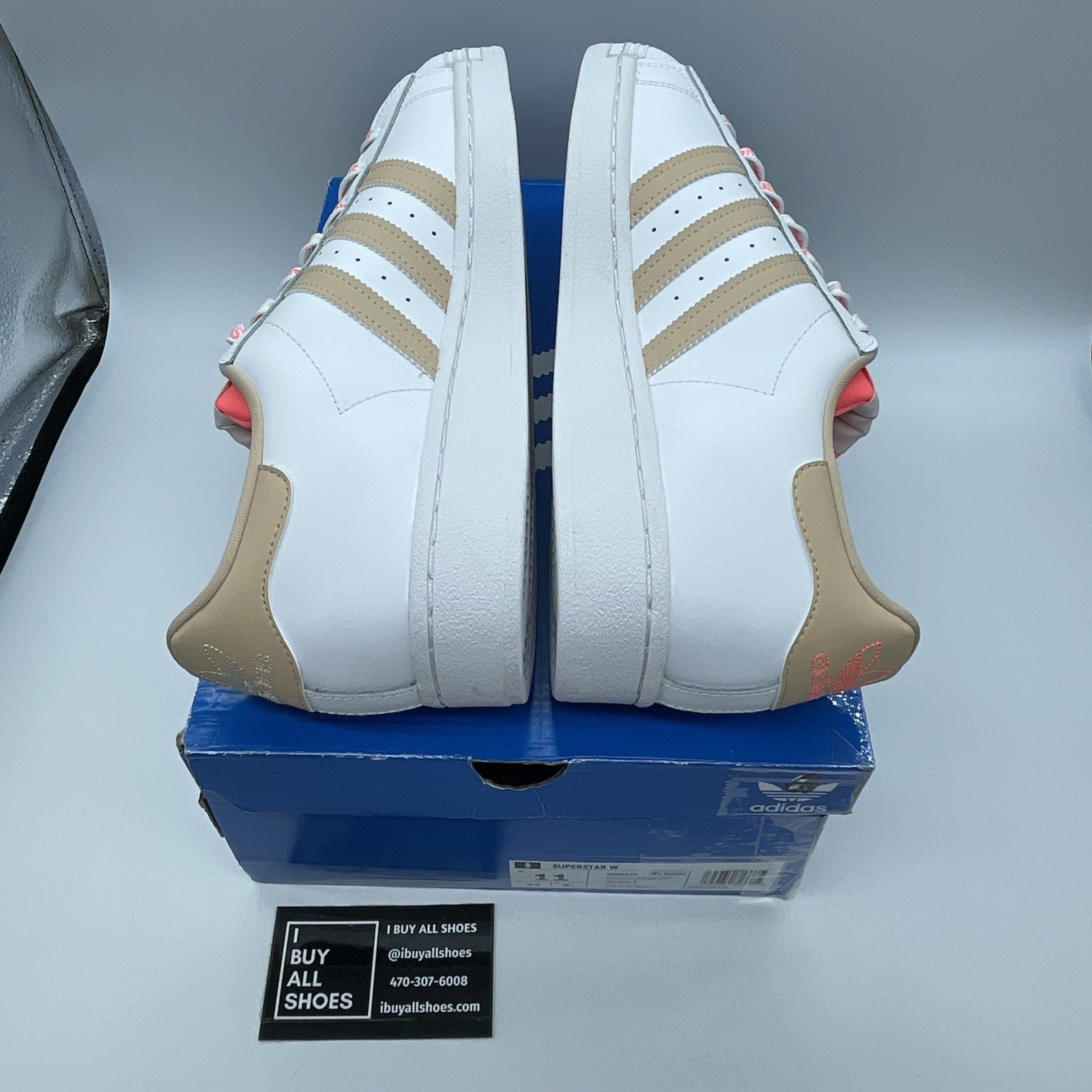 Size 11W - adidas Superstar Self Love White Pink Leather (GW0570)