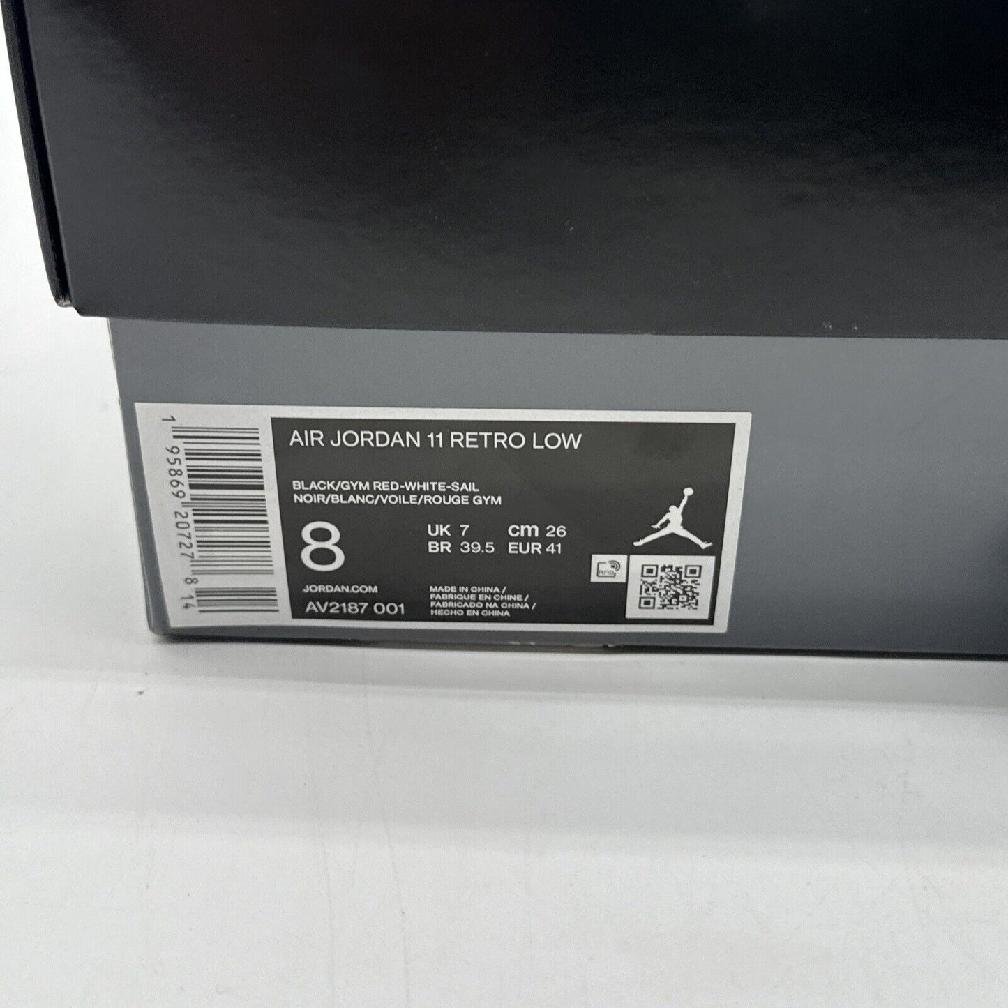 Size 8 - Jordan 11 Retro Low 72-10 Premium Tumbled Leather Black Icy Sole OG All