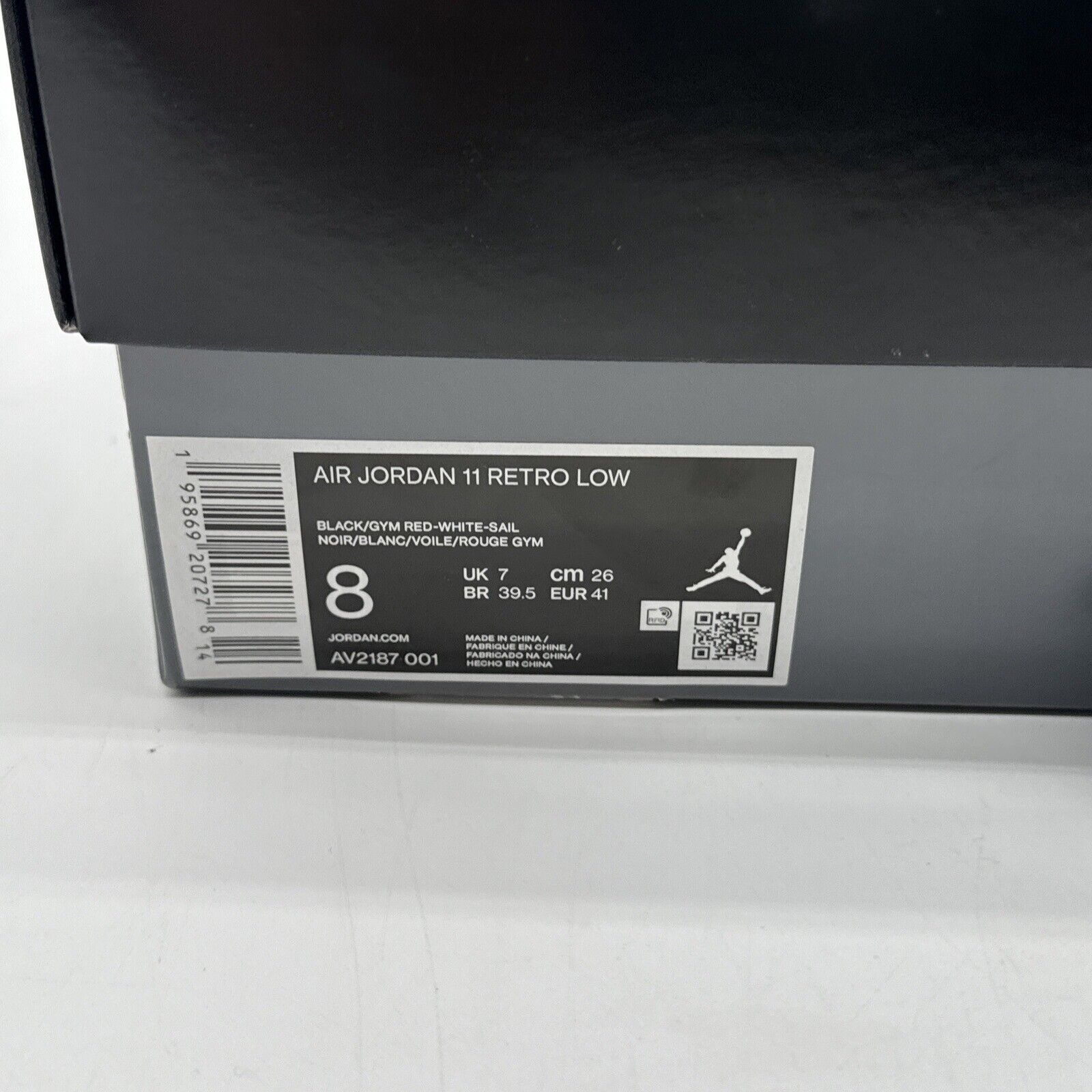 Size 8 - Jordan 11 Retro Low 72-10 Premium Tumbled Leather Black Icy Sole OG All