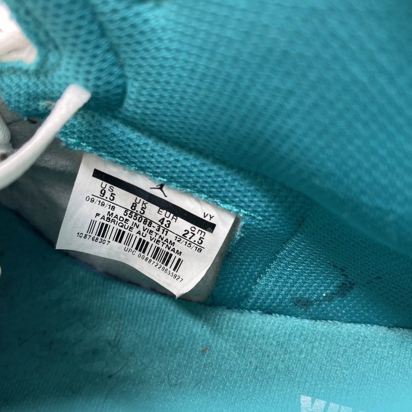 Size 9.5 - Jordan 1 Retro OG High Turbo Green Grey Suede Leather (555088-311)
