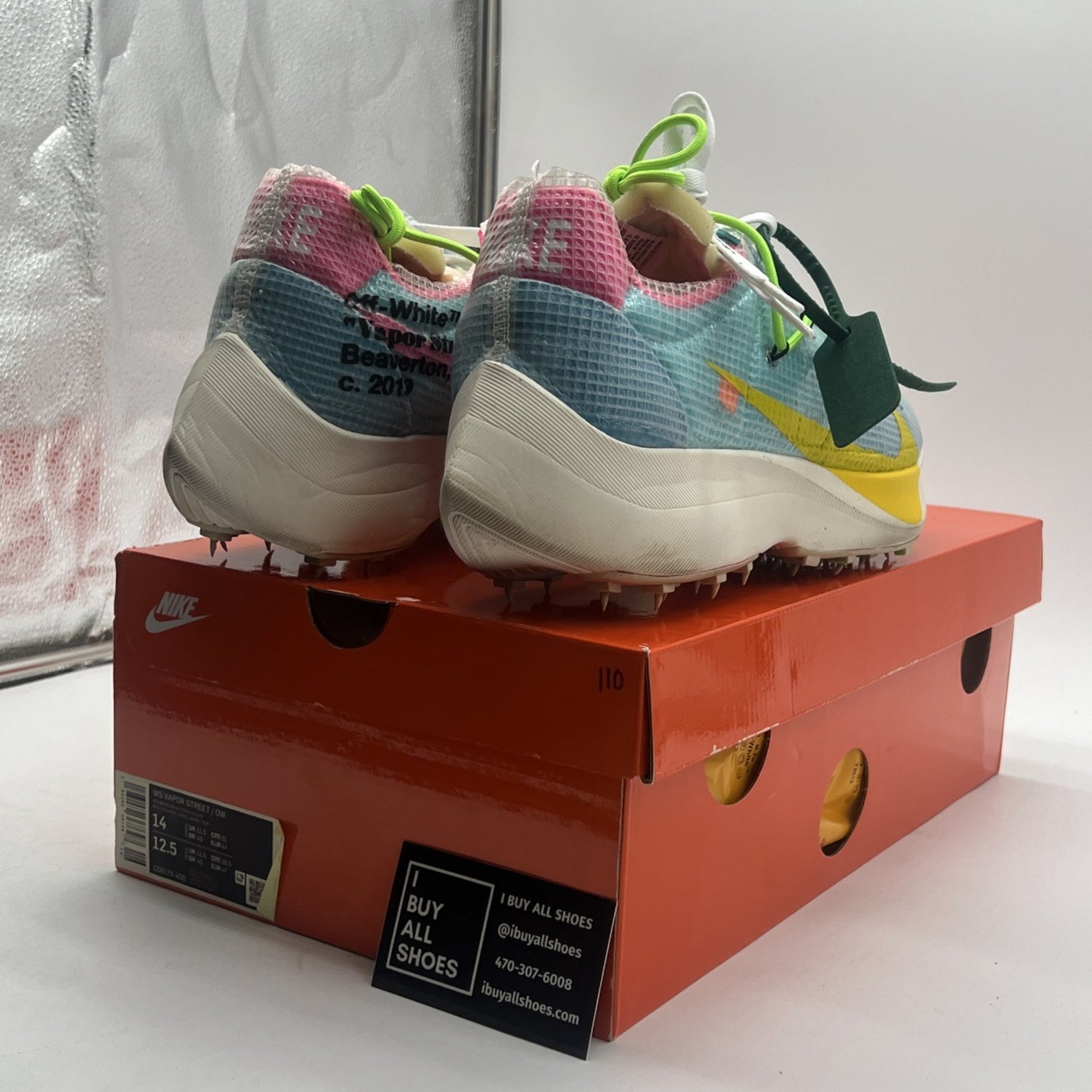Size 14 - Nike Off-White x Vapor Street Polarized Blue W (CD8178-400)