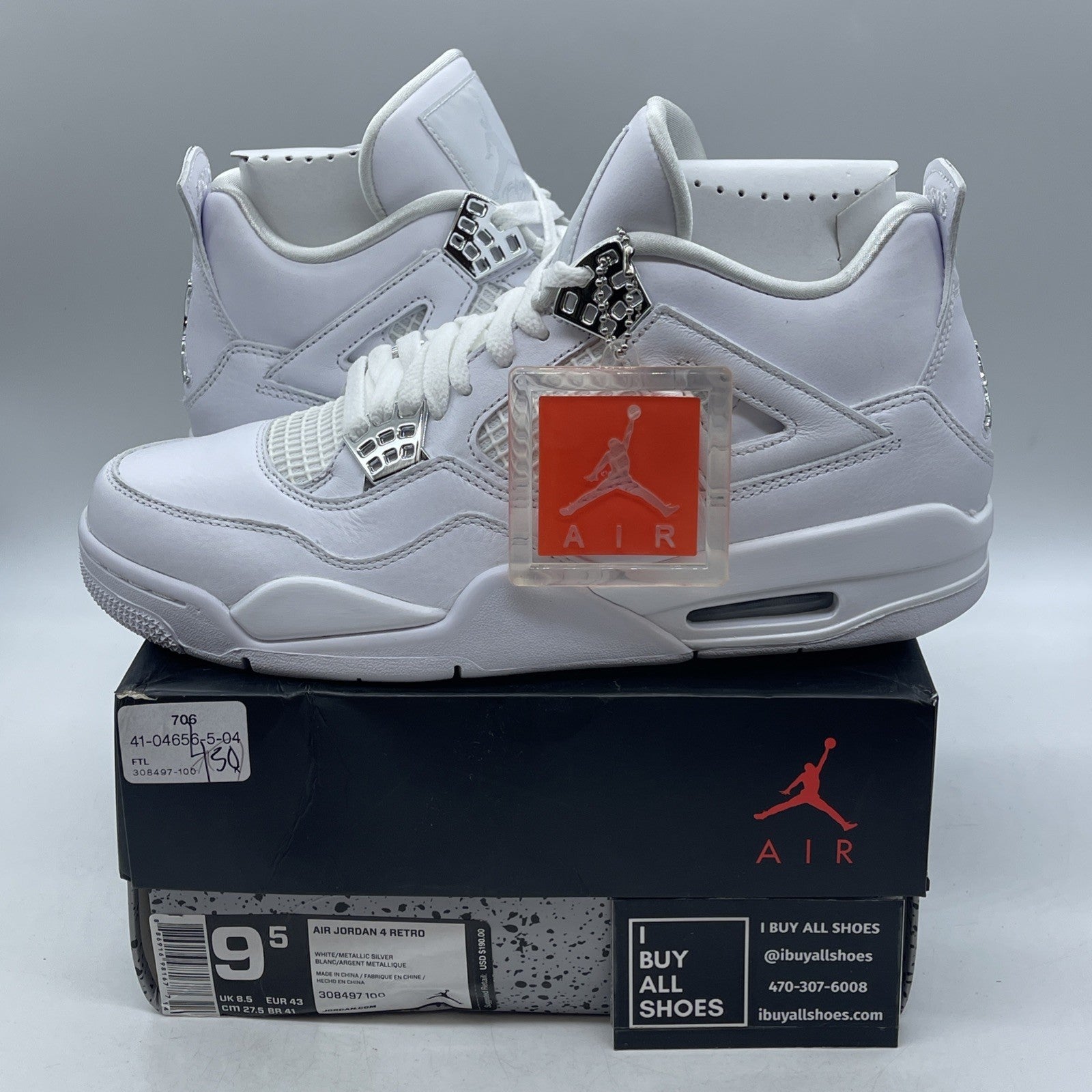 Size 9.5 - Air Jordan 4 Retro Mid Pure Money (308497-100)