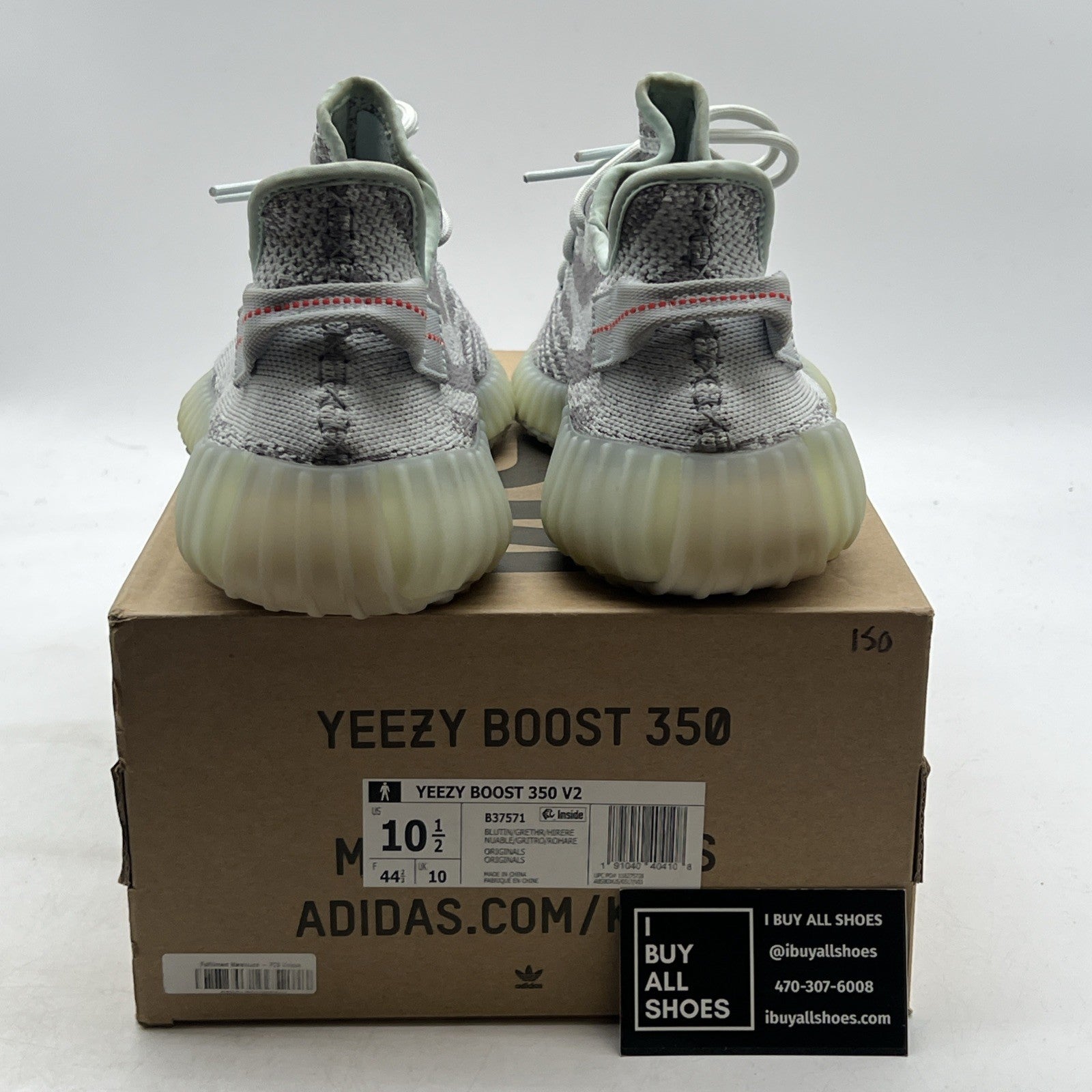 Size 10.5 - adidas Yeezy Boost 350 V2 Low Blue Tint (B37571)