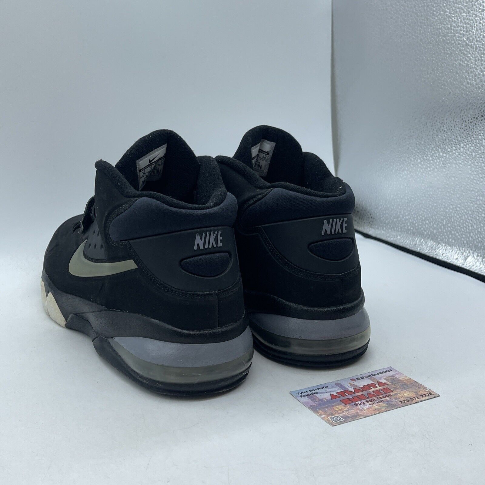 Size 12 - Nike Air Force Max 2013 Black Cool Grey Suede Leather (555105-002)