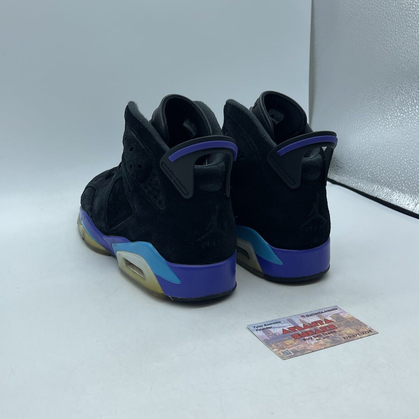 Size 8 - Air Jordan 6 Retro Aqua Black Suede Blue Purple Leather (CT8529-004)