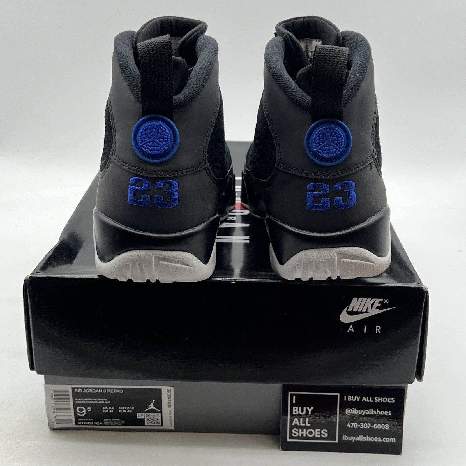 Size 9.5 - Air Jordan 9 Retro Racer Blue (CT8019-024)