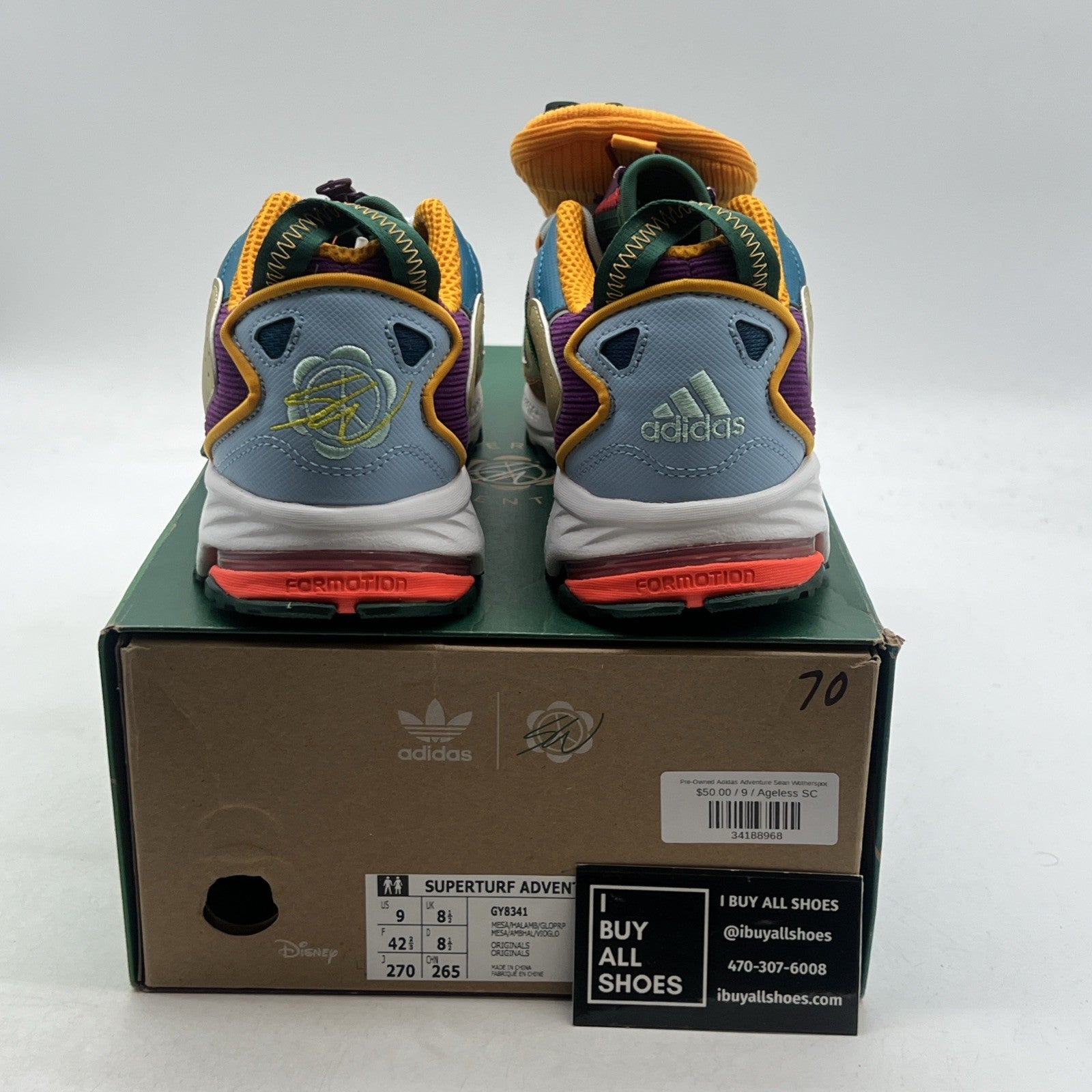 Size 9 - Sean Wotherspoon x Disney x Adidas Superturf Adventure Jiminy Cricket