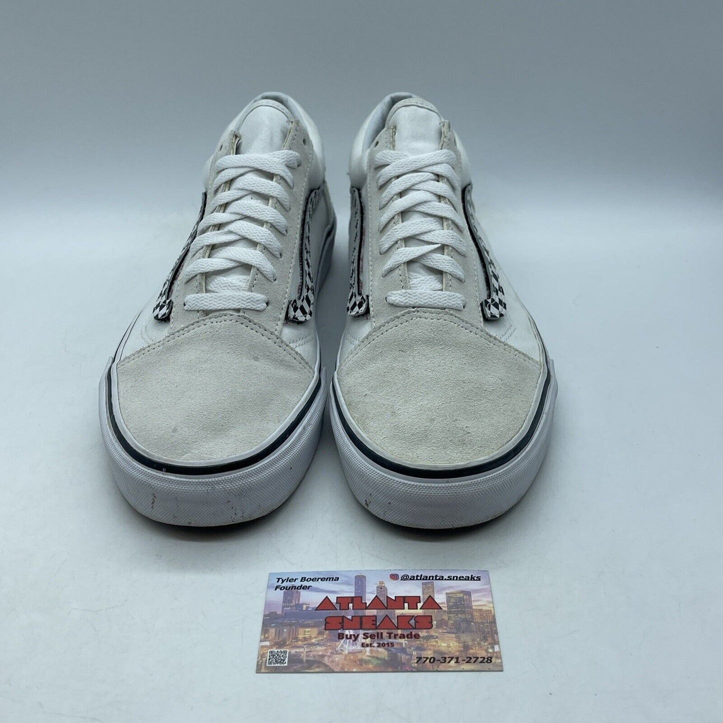 Size 12 - VANS Old Skool Jazz Stripes Black White Tan Suede Leather (721278)