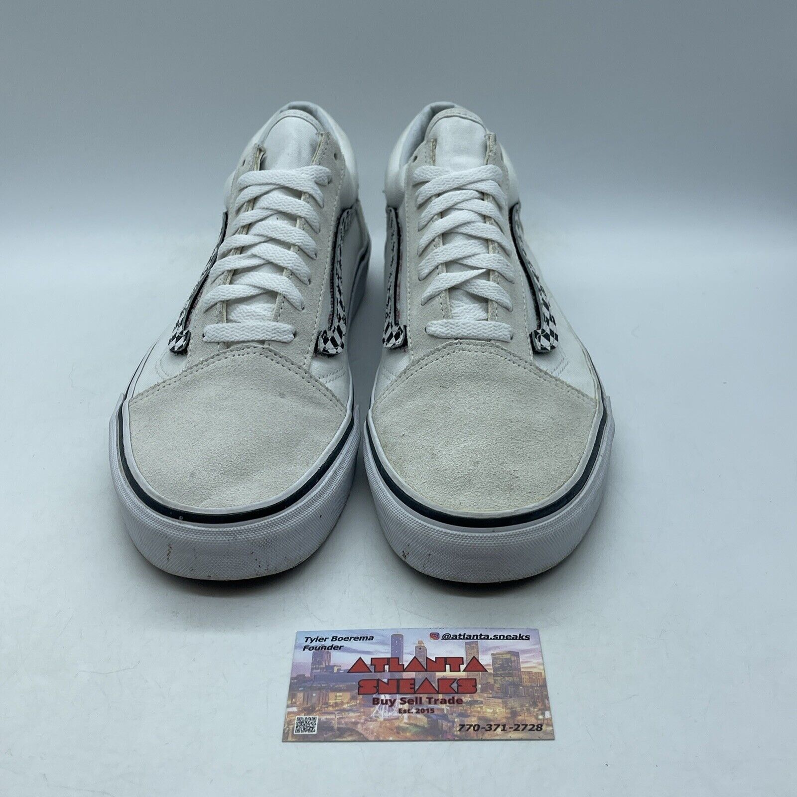 Size 12 - VANS Old Skool Jazz Stripes Black White Tan Suede Leather (721278)