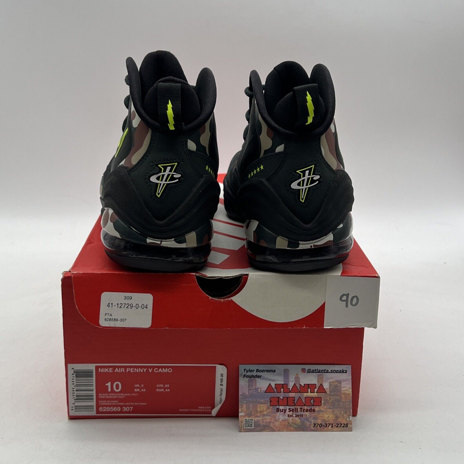 Size 10 - Nike Air Penny 5 Camo Camo Brown Green (628569-307)