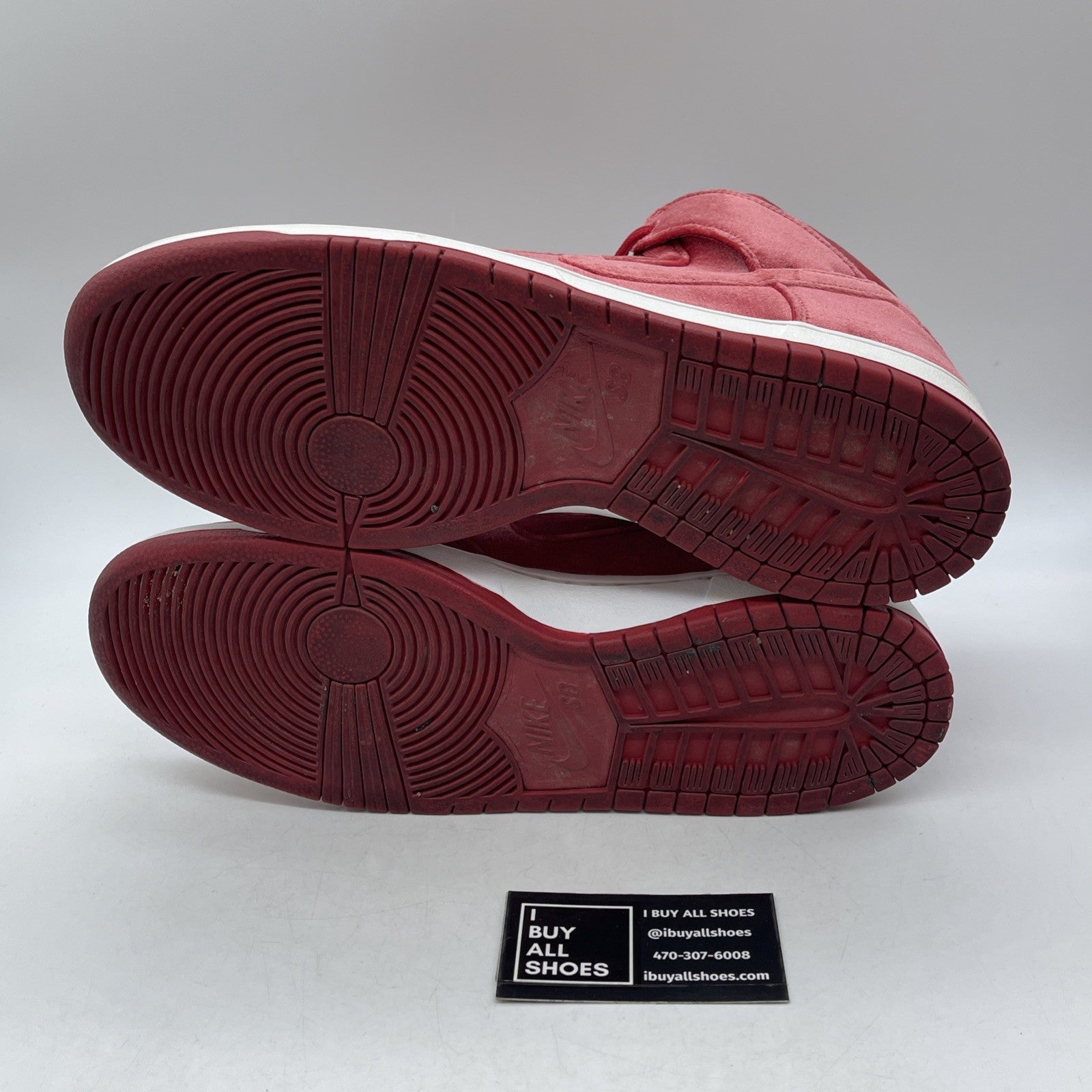 Size 12 - Nike SB Dunk PRM High Red Velvet Suede (313171-661)