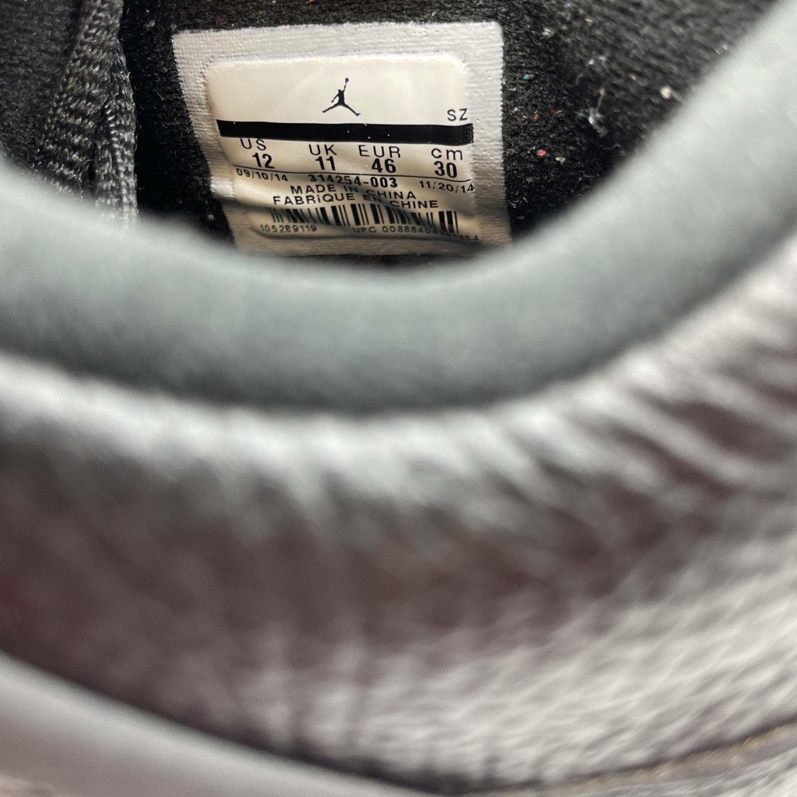 Size 12 - Jordan 4 Retro LS oreo 2015 Black Grey Leather (314254-003)