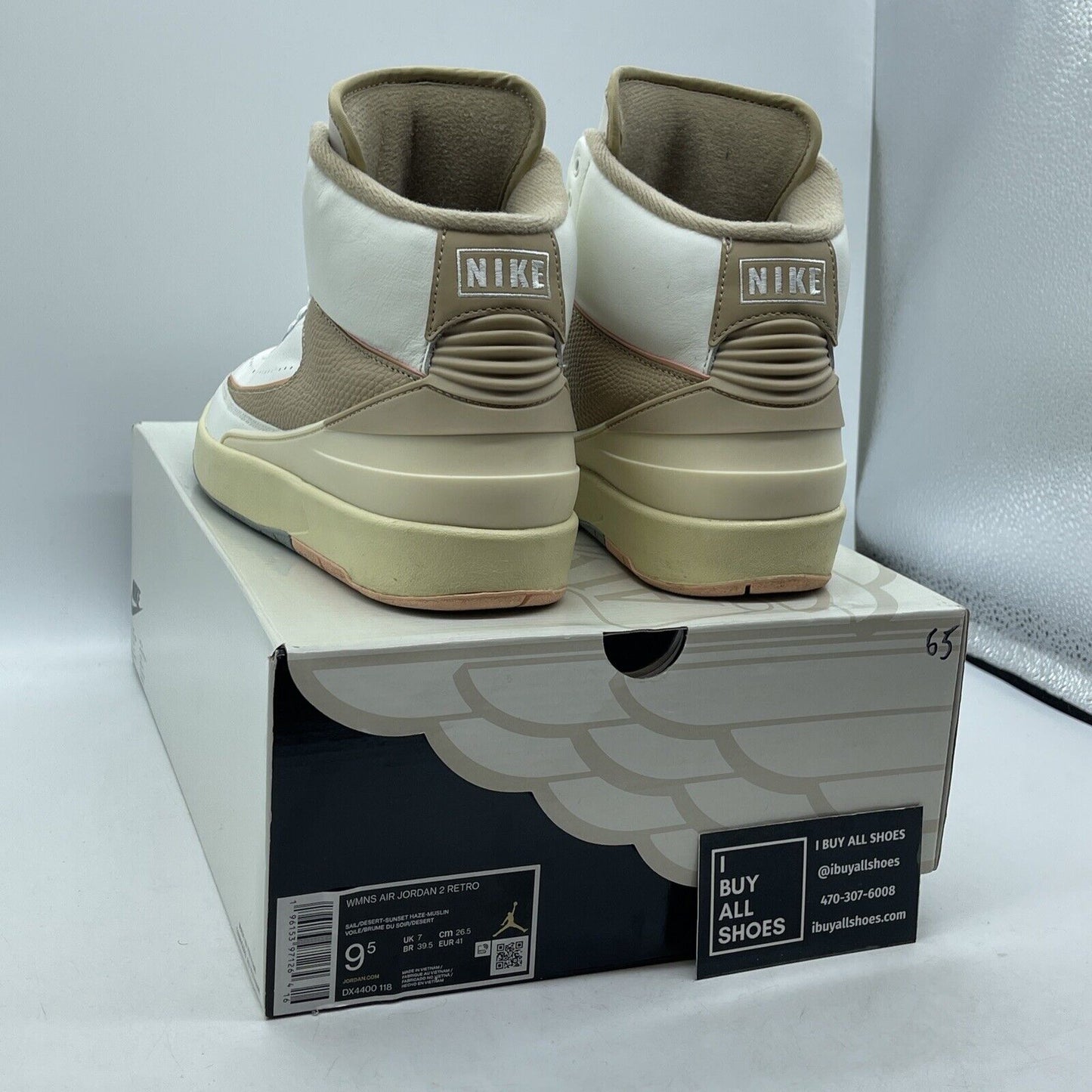 Size 9.5W - Air Jordan 2 Retro Sunset Haze Brown Leather (DX4400-118)