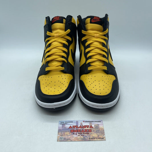 Size 8.5 - Nike Dunk Retro High Bruce Lee Yellow Black White Leather (DD1399-700