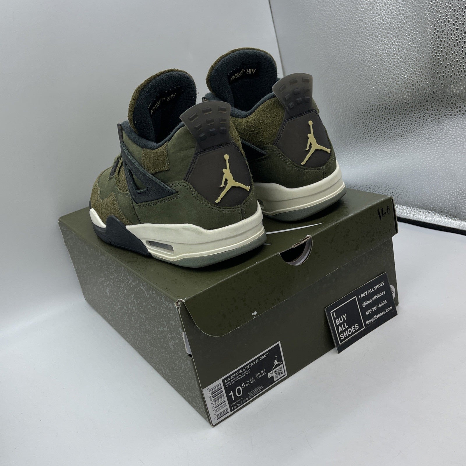 Size 10.5 - Air Jordan 4 SE Retro Low Craft - Olive (FB9927-200)