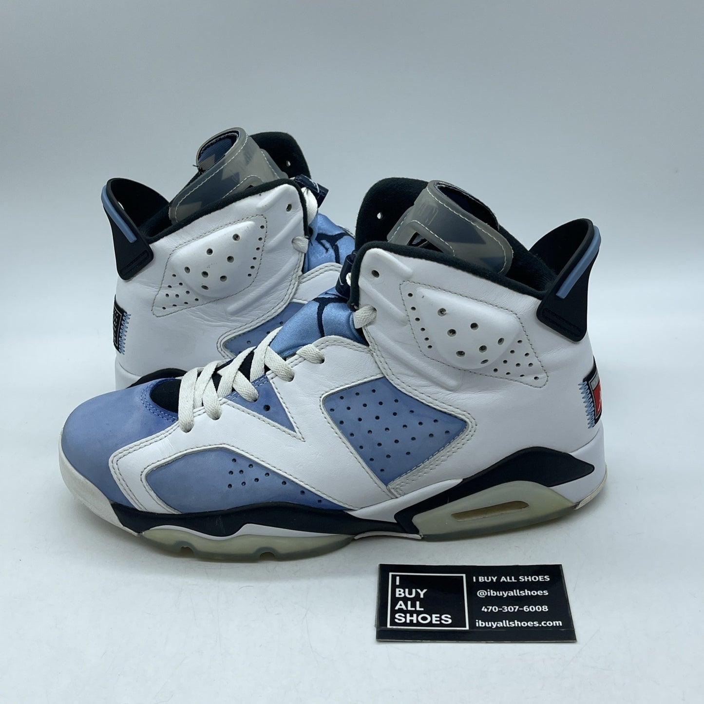 Size 9.5 - Jordan 6 Retro Mid UNC Home Blue White Suede Leather (CT8529-410)