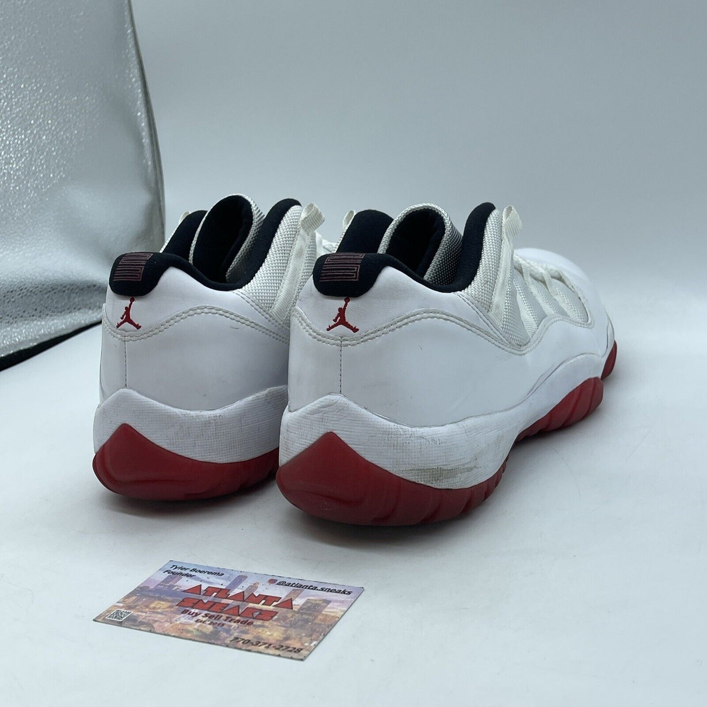 Size 12 - Air Jordan 11 Retro Low Cherry Bottom Red White Leather (528895-101)