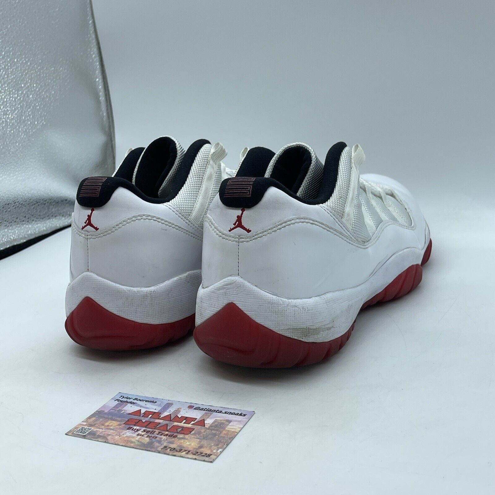 Size 12 - Air Jordan 11 Retro Low Cherry Bottom Red White Leather (528895-101)