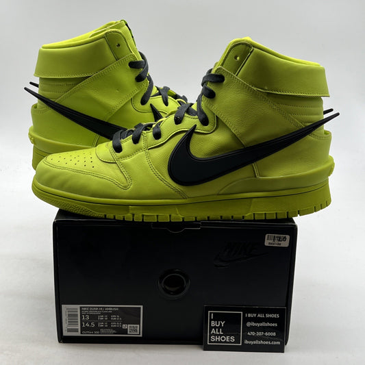 Size 13 - Nike AMBUSH x Dunk High Flash Lime (CU7544-300)