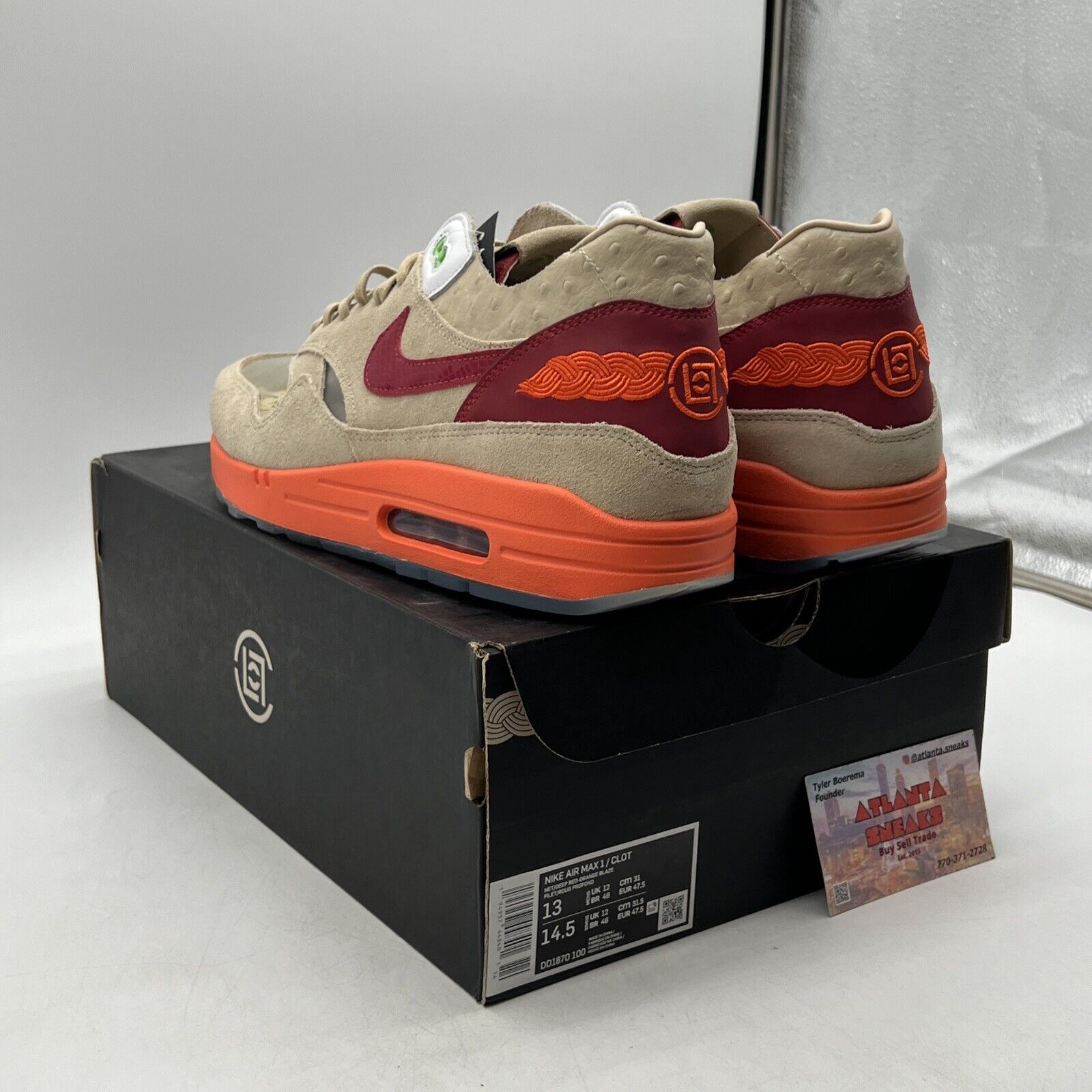 Size 13 - Nike CLOT x Air Max 1 2021 Kiss of Death (DD1870-100)