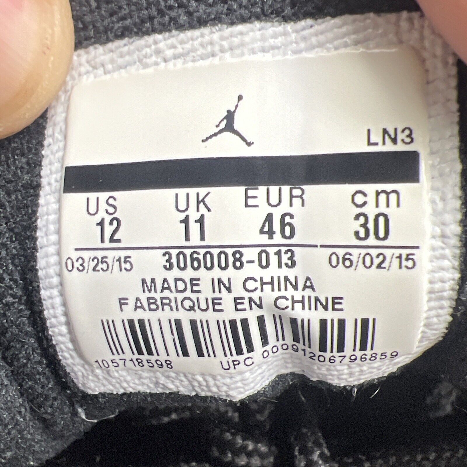 Size 12 - Air Jordan 11 IE Croc Black White Green Gum Leather Used (306008-013)