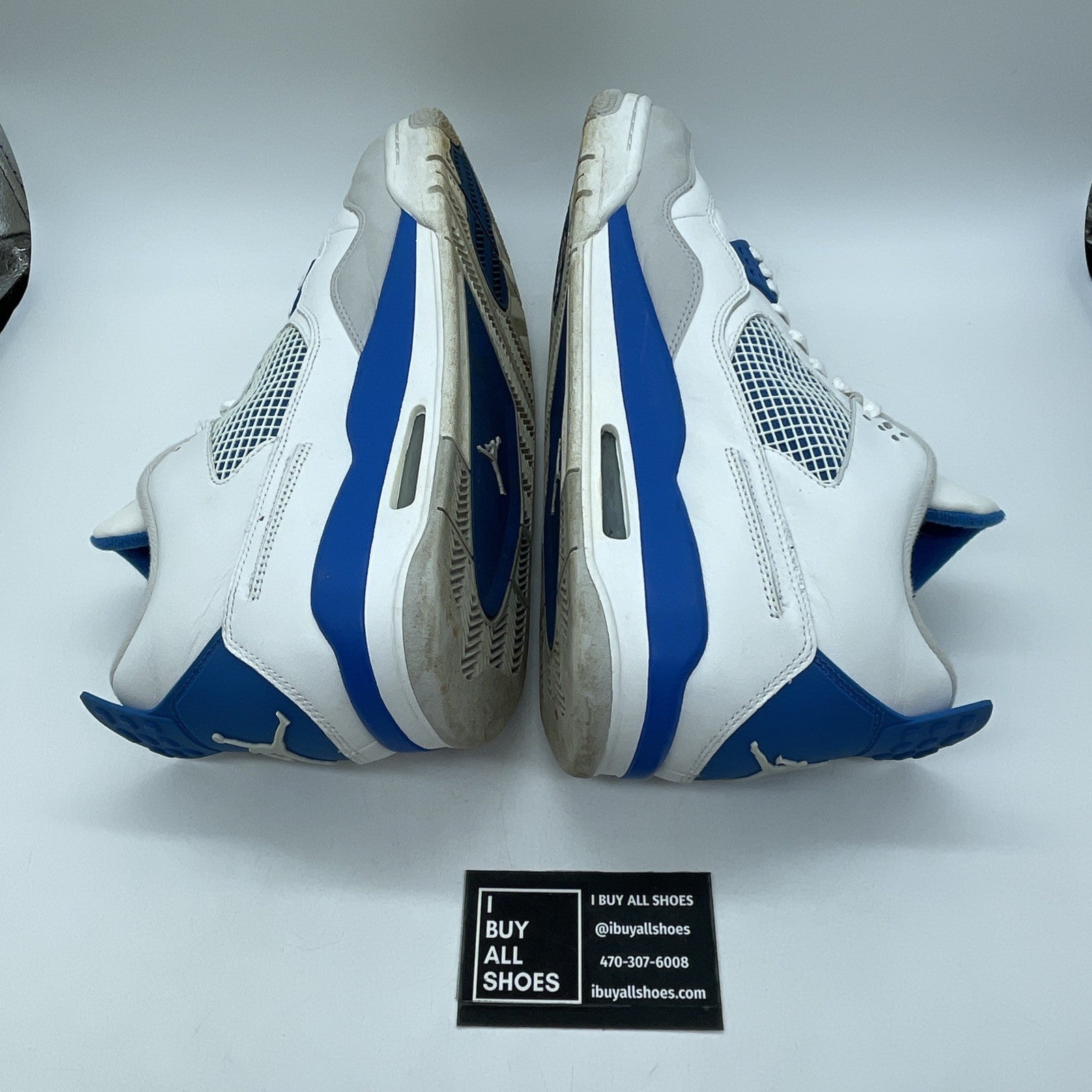 Size 13 - Air Jordan 4 Retro 2024 Military Blue Grey White Suede (308497-105)
