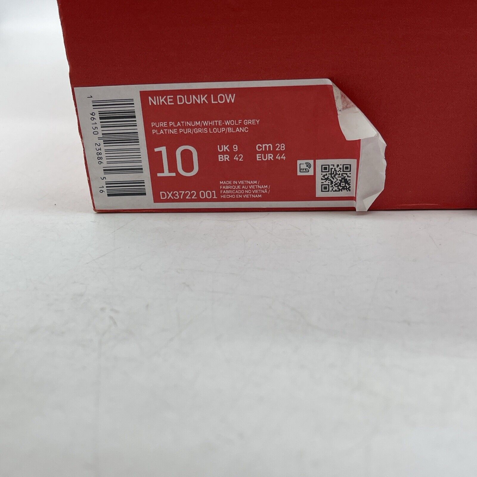Size 10 - Nike Dunk Low Wolf Grey Pure Platinum Blue Suede (DX3722-001)