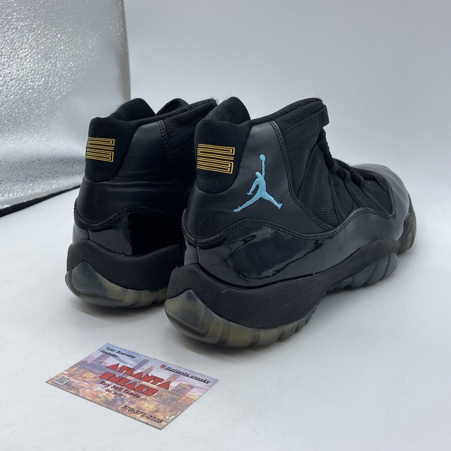 Size 9.5 - Jordan 11 Retro High Gamma Blue Yellow Black Leather (378037-006)