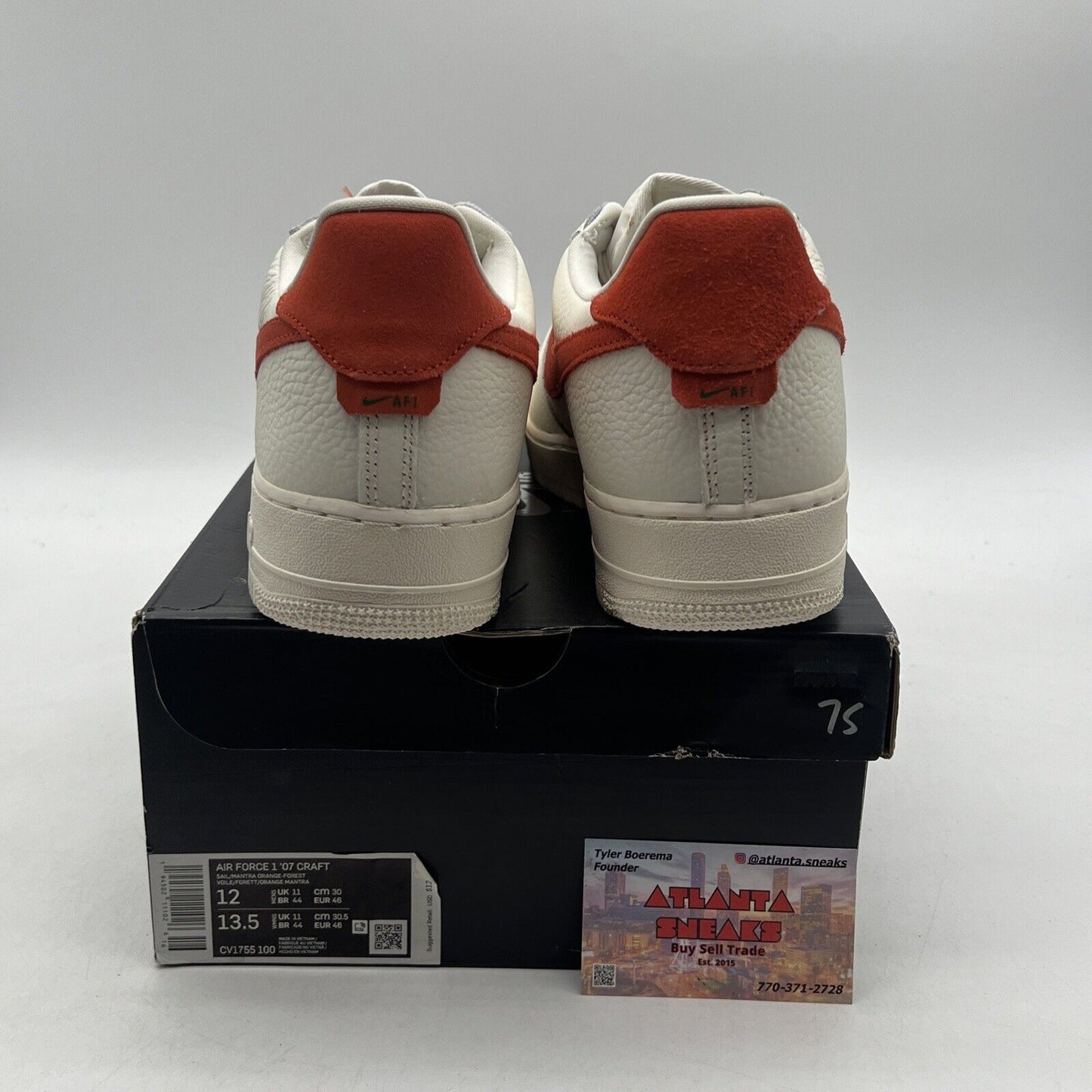 Size 12 - Nike Air Force 1 '07 Craft Mantra Orange (CV1755-100)