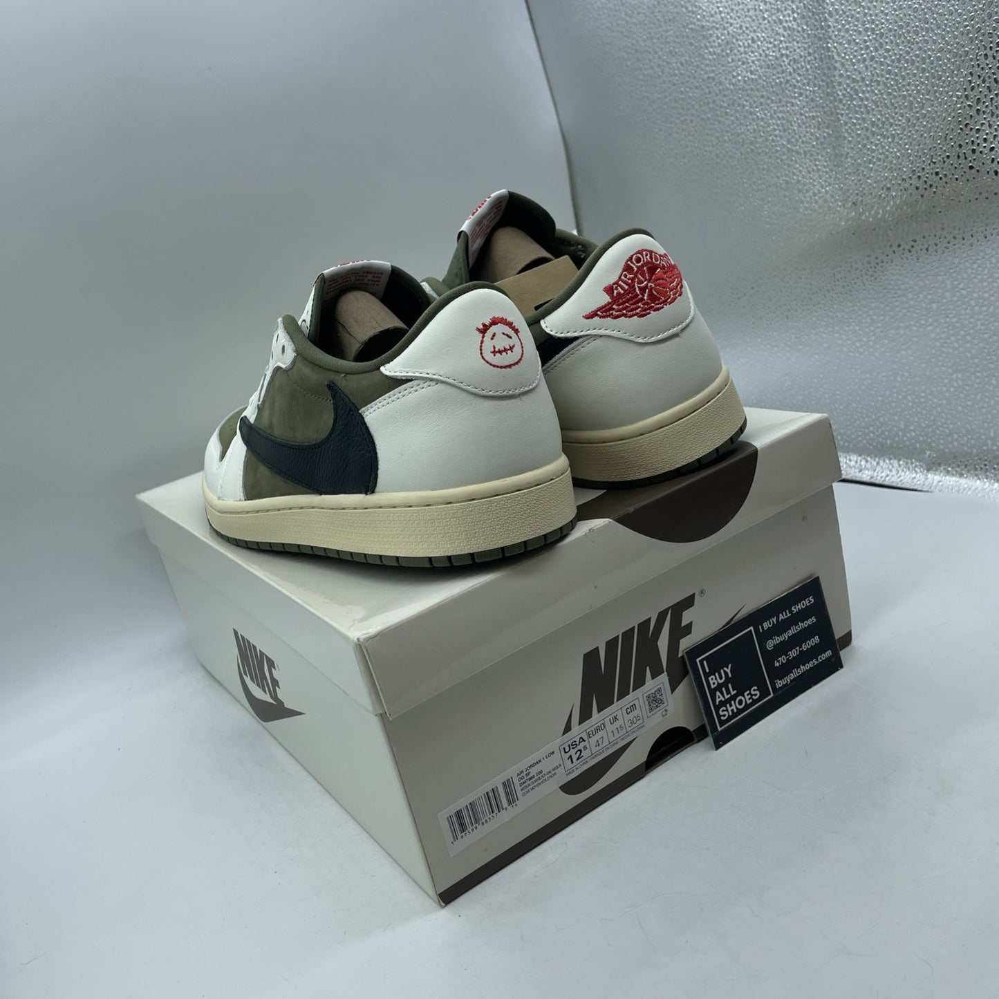 Size 12.5 - Travis Scott x Air Jordan 1 Retro OG SP Low Reverse Olive DM7866-200