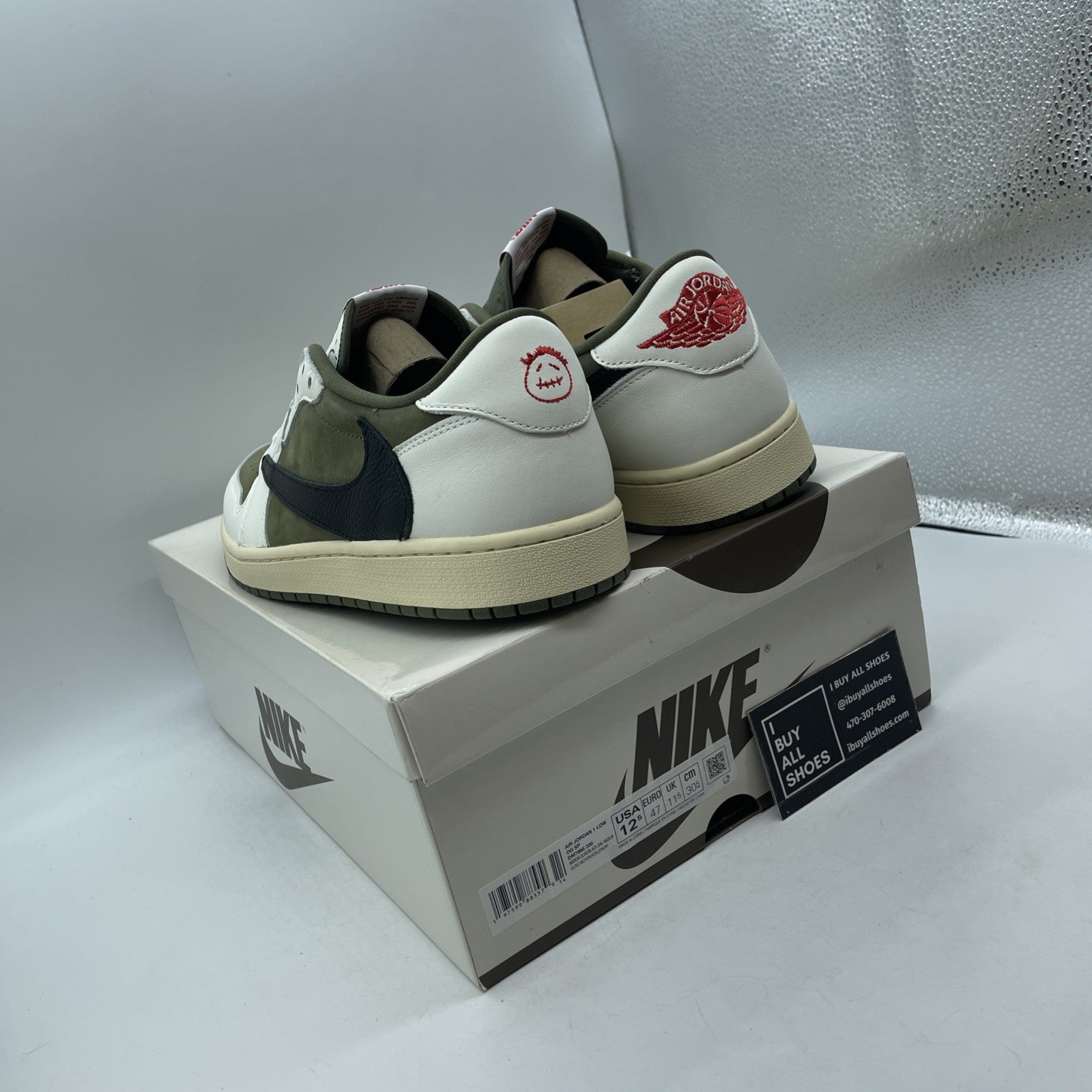 Size 12.5 - Travis Scott x Air Jordan 1 Retro OG SP Low Reverse Olive DM7866-200