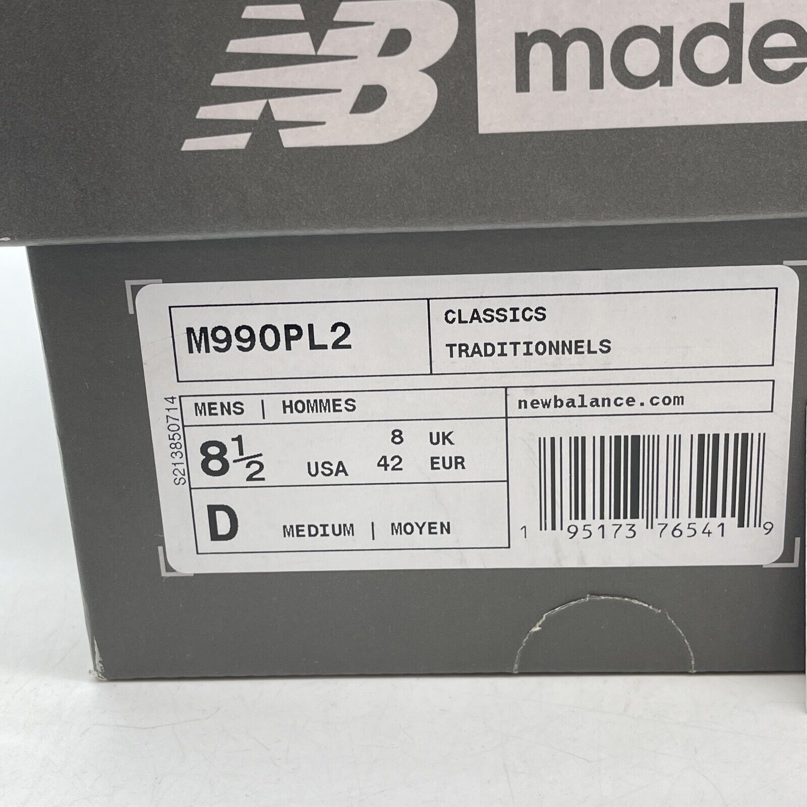 Size 8.5 - New Balance 990v2 Made in USA Blue Suede Black Leather (M990PL2)