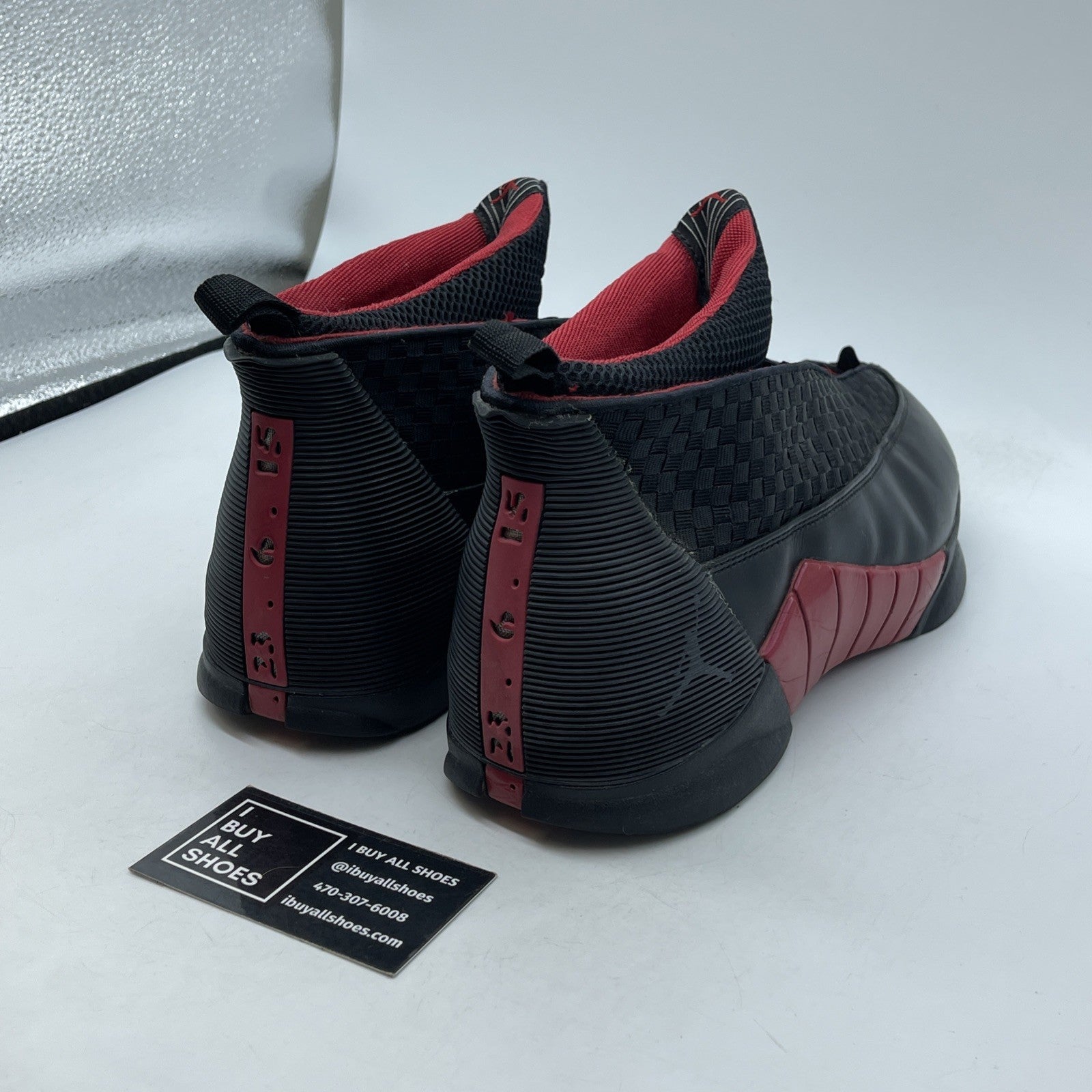 Size 10.5 - Air Jordan 15 Retro Countdown Pack Black Red Leather (317111-062)