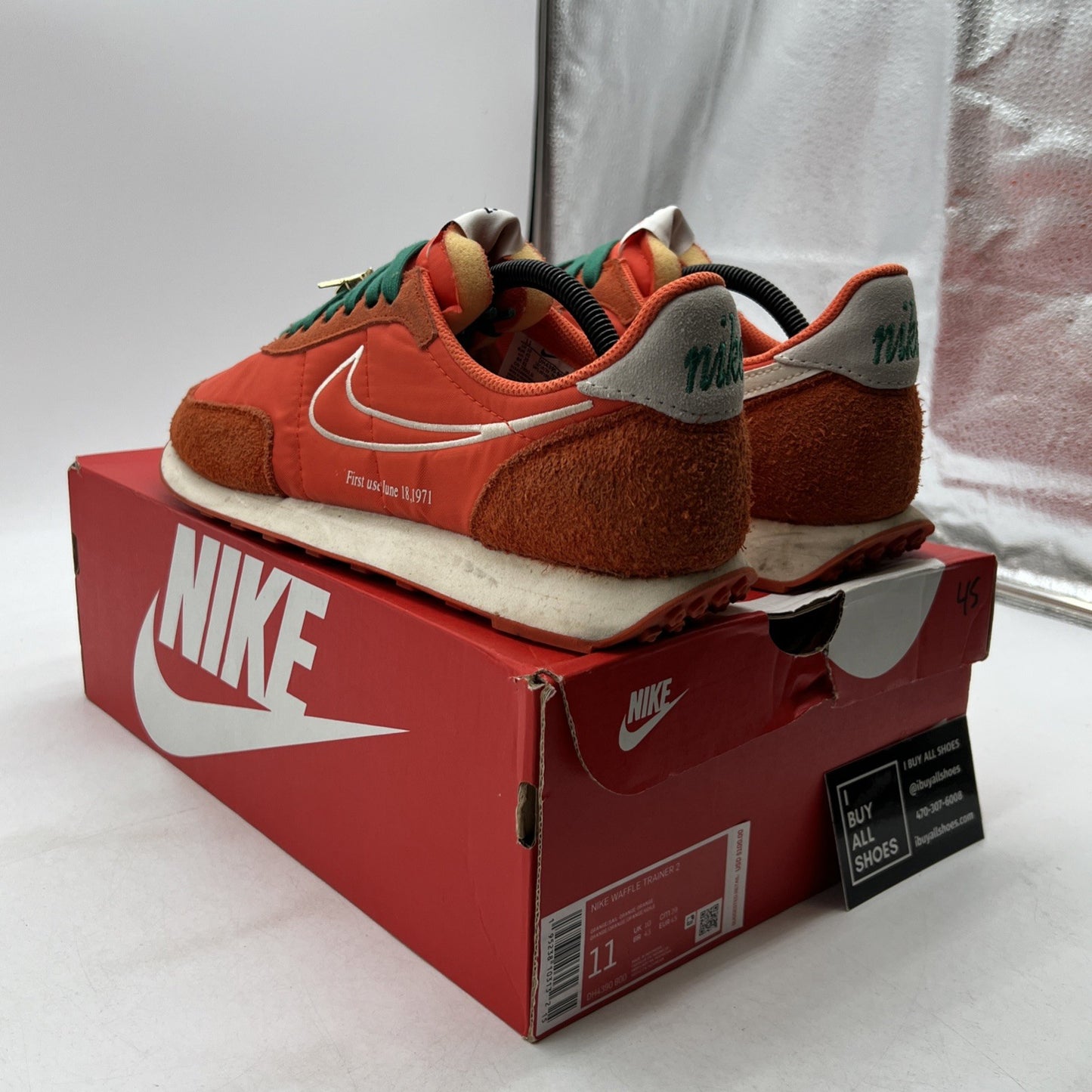 Size 11 - Nike Waffle Trainer 2 First Use - Orange (DH4390-800)