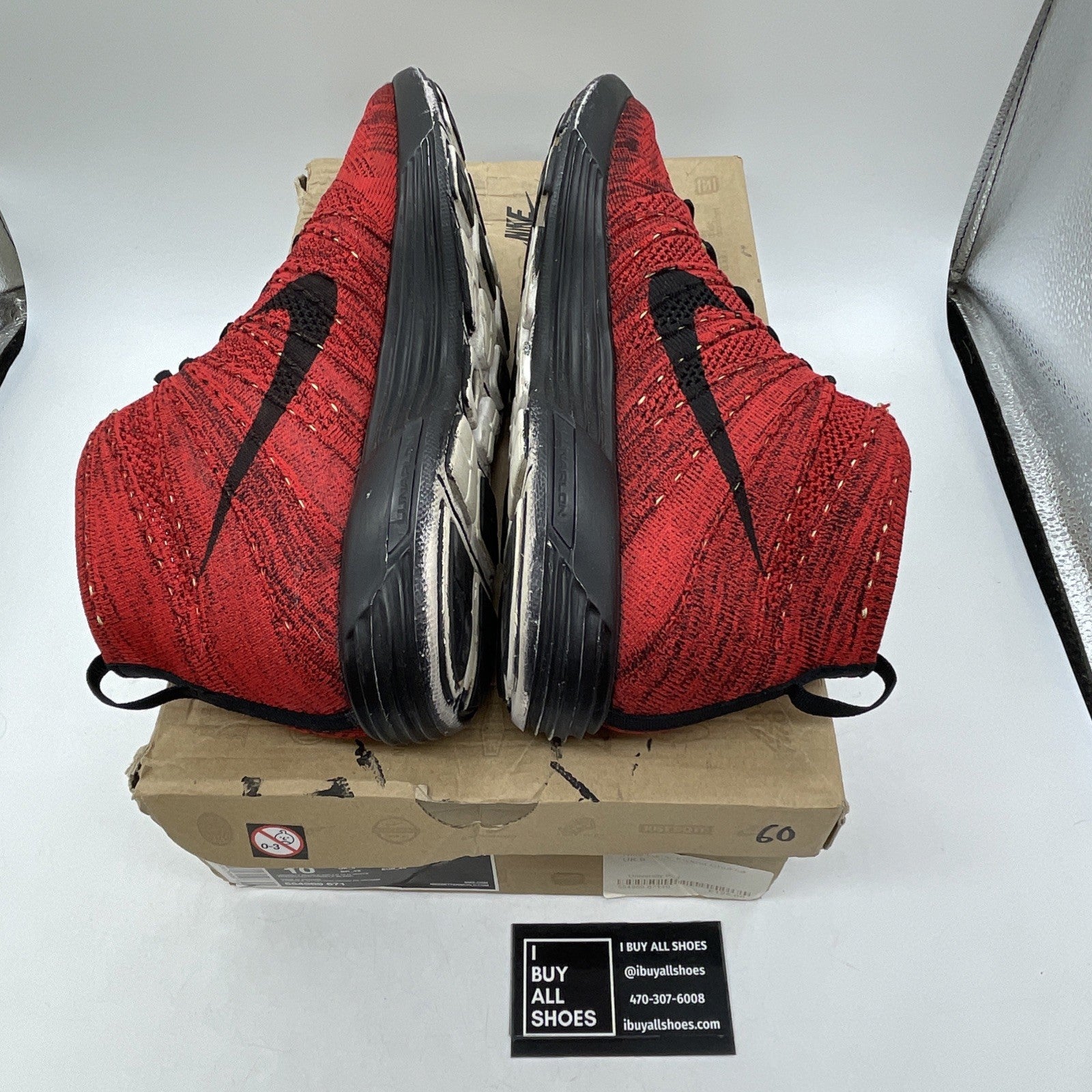 Size 10 - Nike Lunar Flyknit Chukka University Red (554969-671)