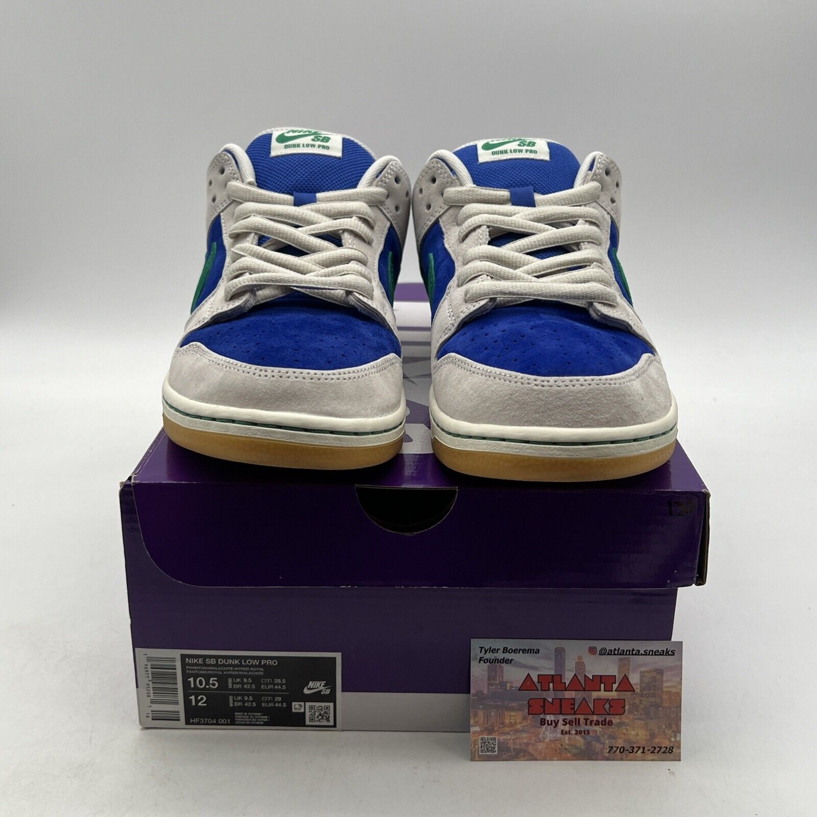 Size 10.5 - Nike Dunk SB Low Hyper Royal Malachite (HF3704-001)