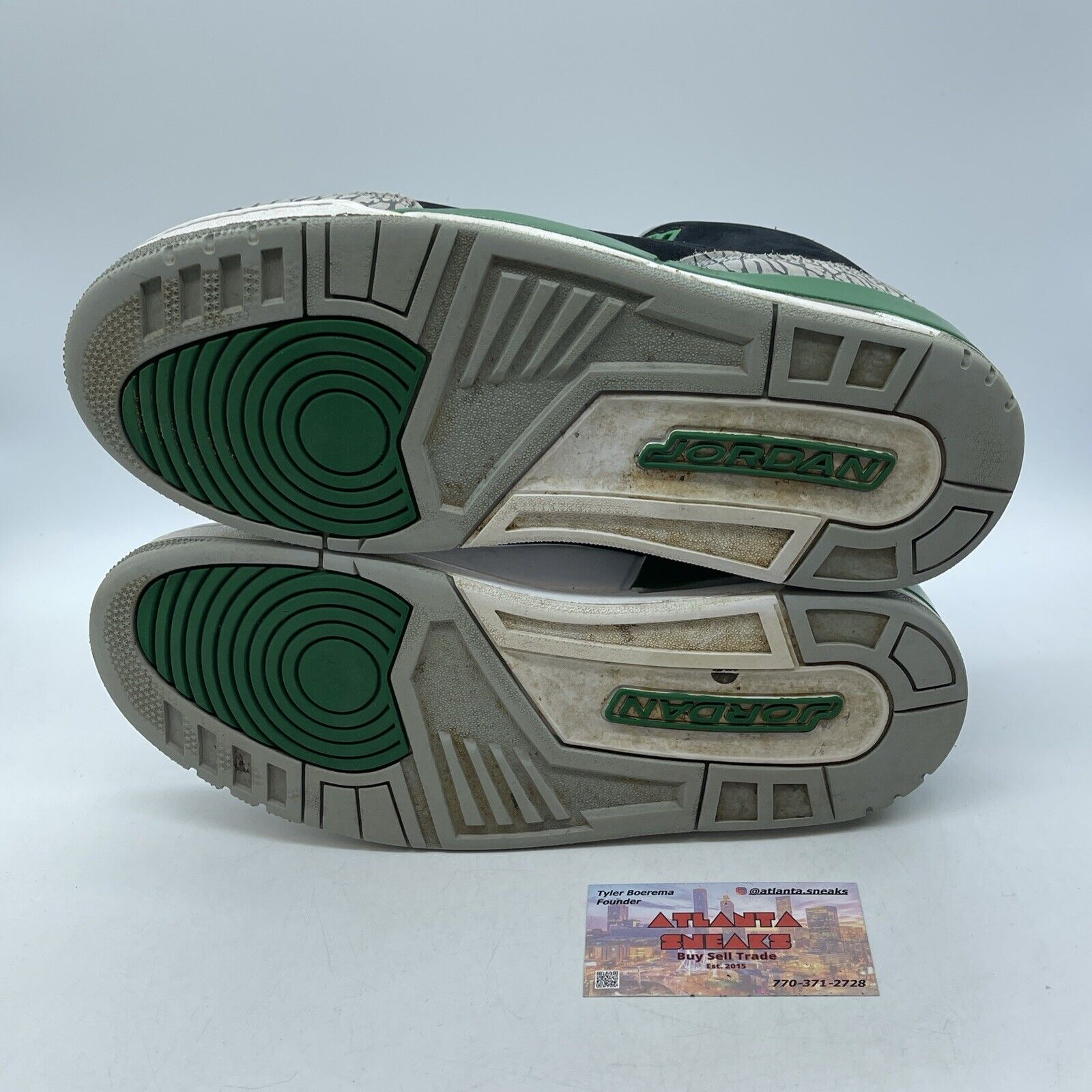 Size 10.5 - Jordan 3 Retro Mid Pine Green Black Grey Suede Leather (CT8532-030)
