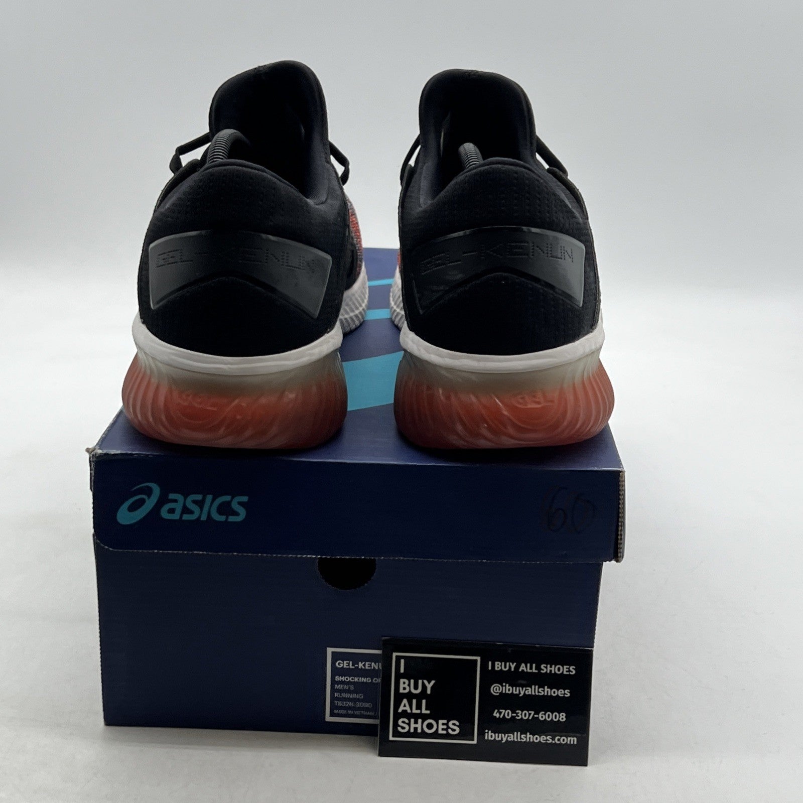 Size 11.5 - Asics Gel Kenun Knit Black Multi-Color (T832N-3090)