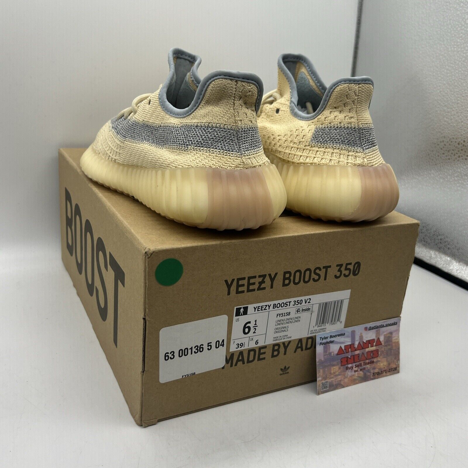 Size 6.5 - adidas Yeezy Boost 350 V2 Linen Grey (FY5158)