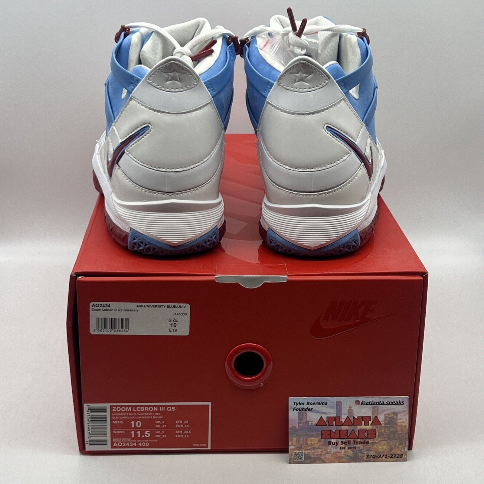 Size 10 - Nike Zoom LeBron 3 Houston Oilers Brand New Og All University Blue